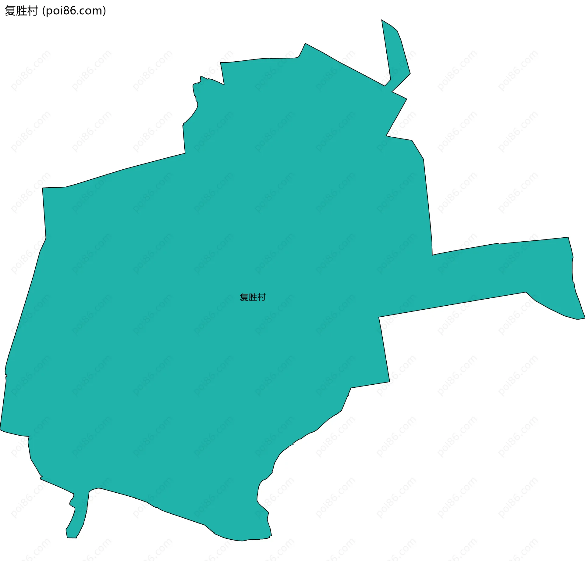 复胜村边界地图