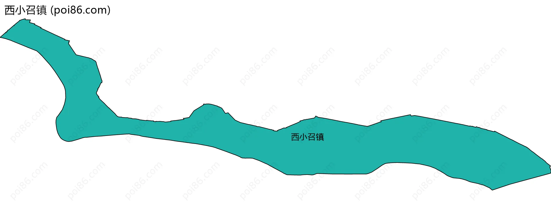 西小召镇边界地图