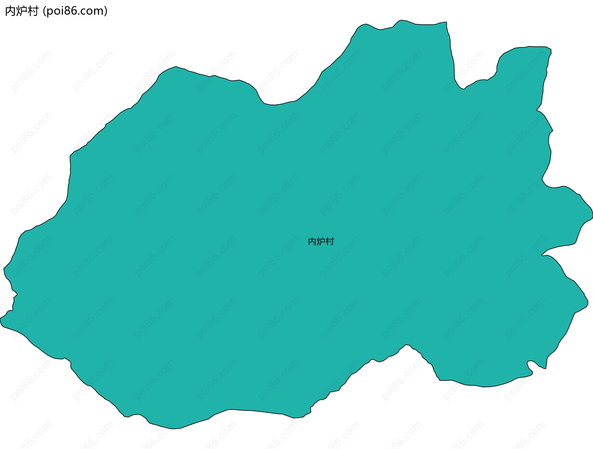 内炉村边界地图