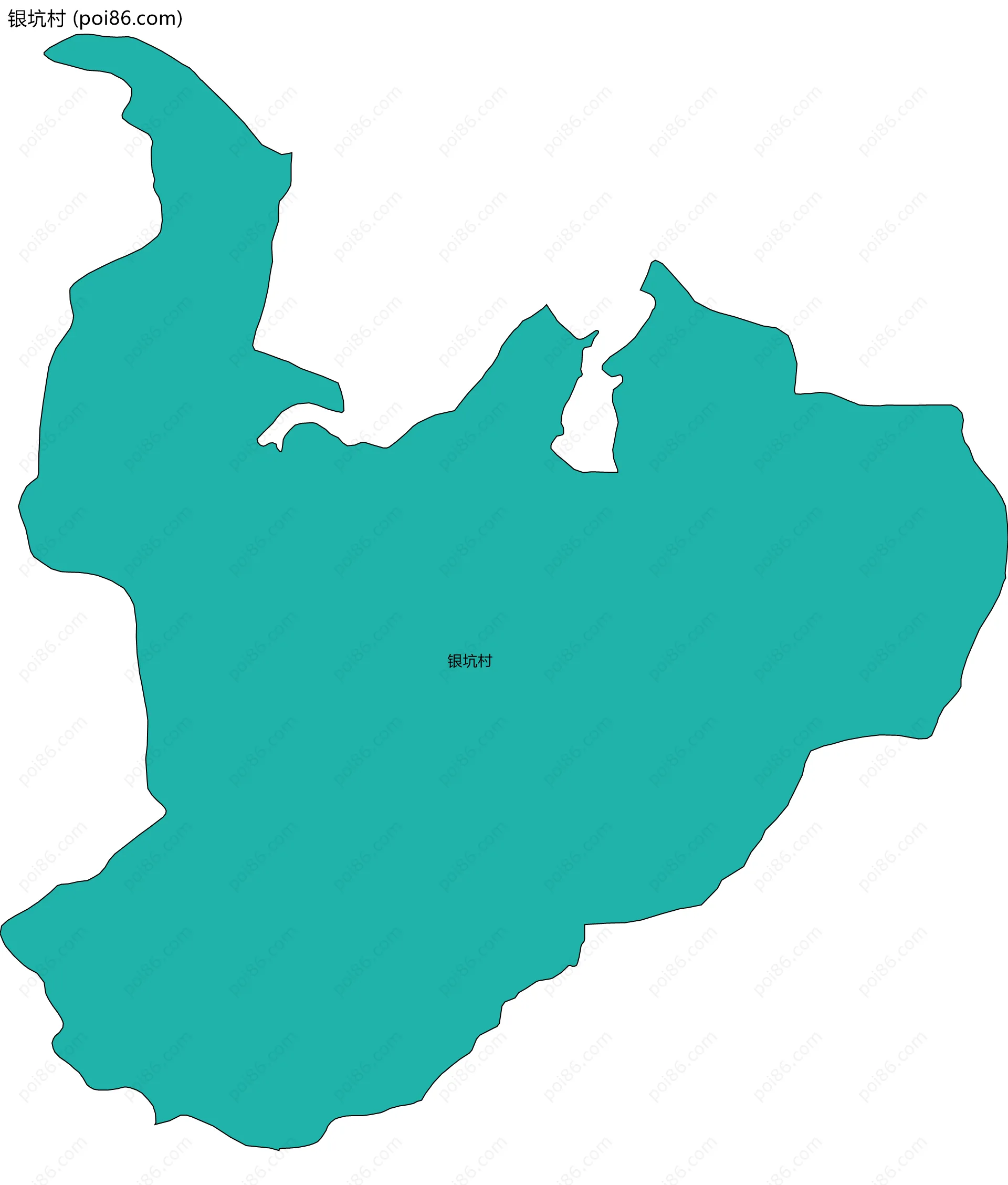银坑村边界地图