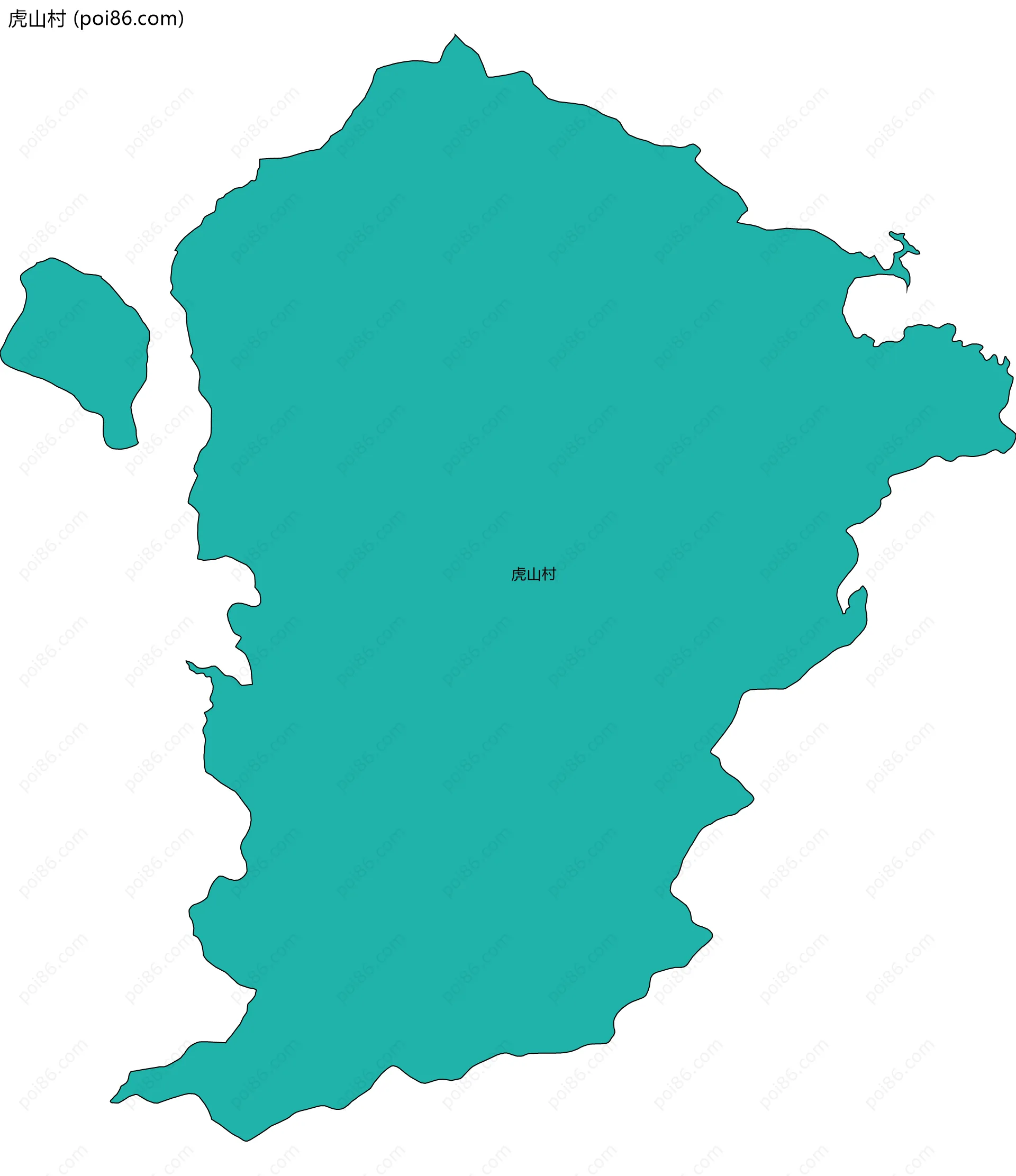 虎山村边界地图