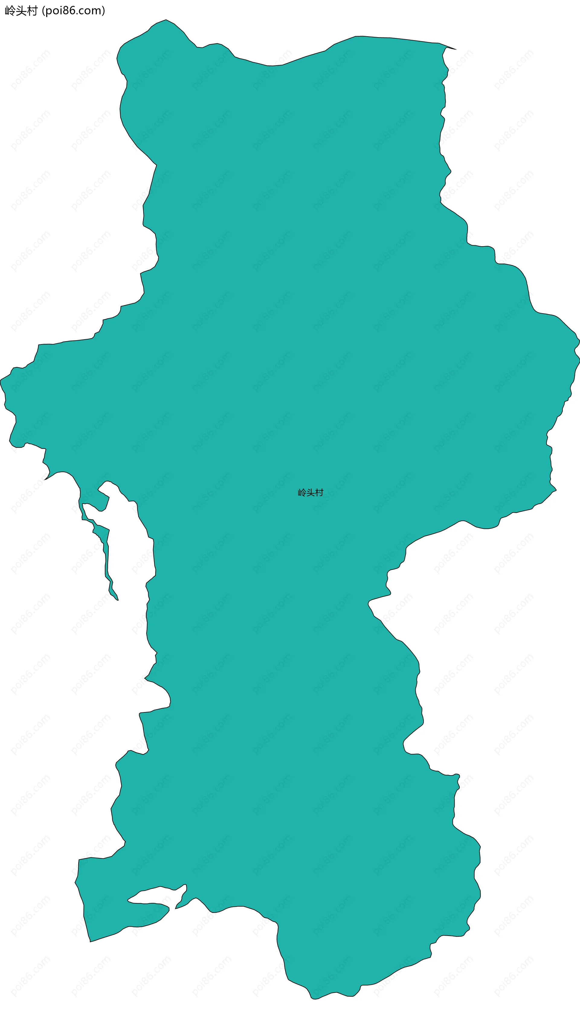 岭头村边界地图