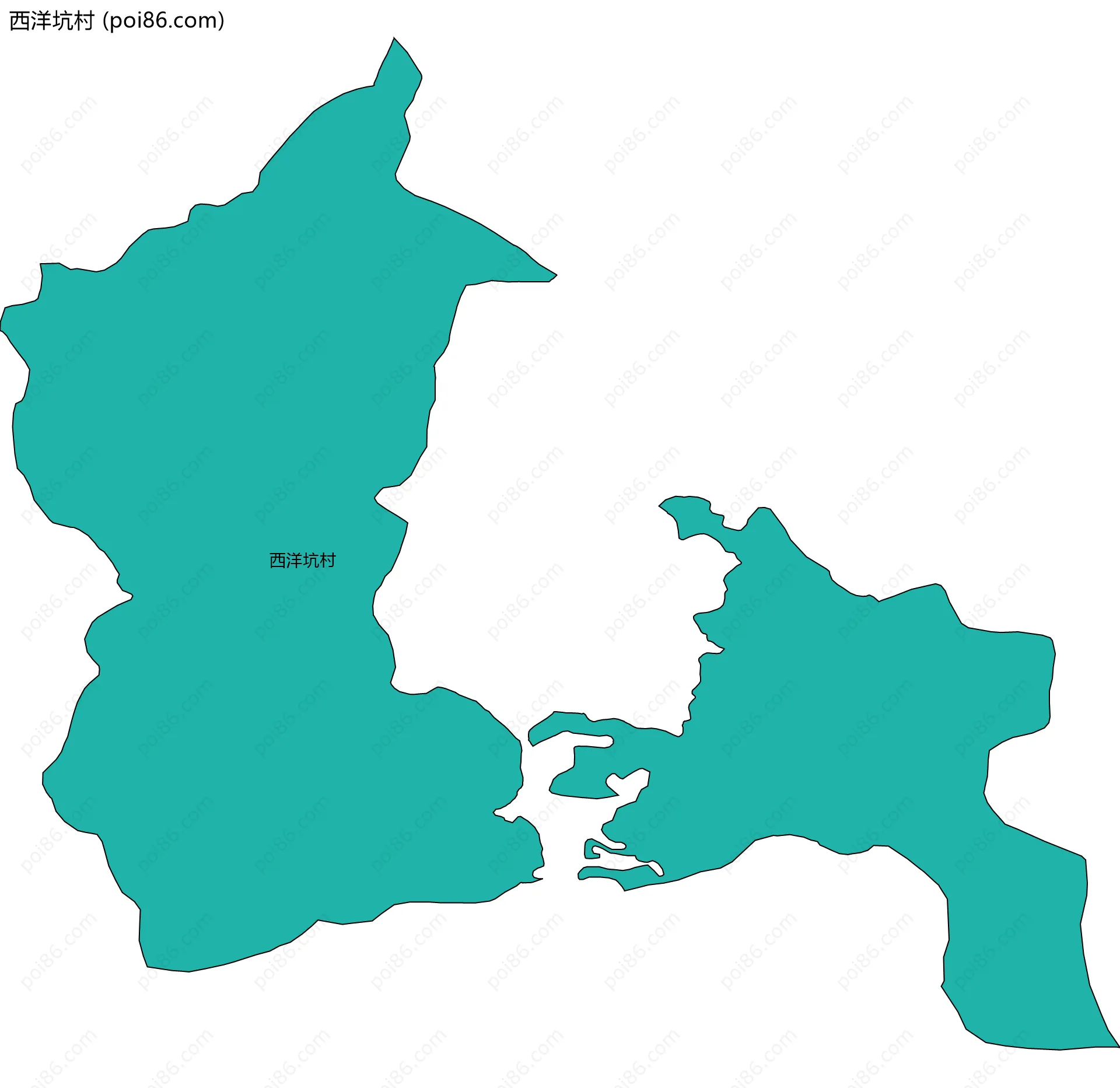 西洋坑村边界地图