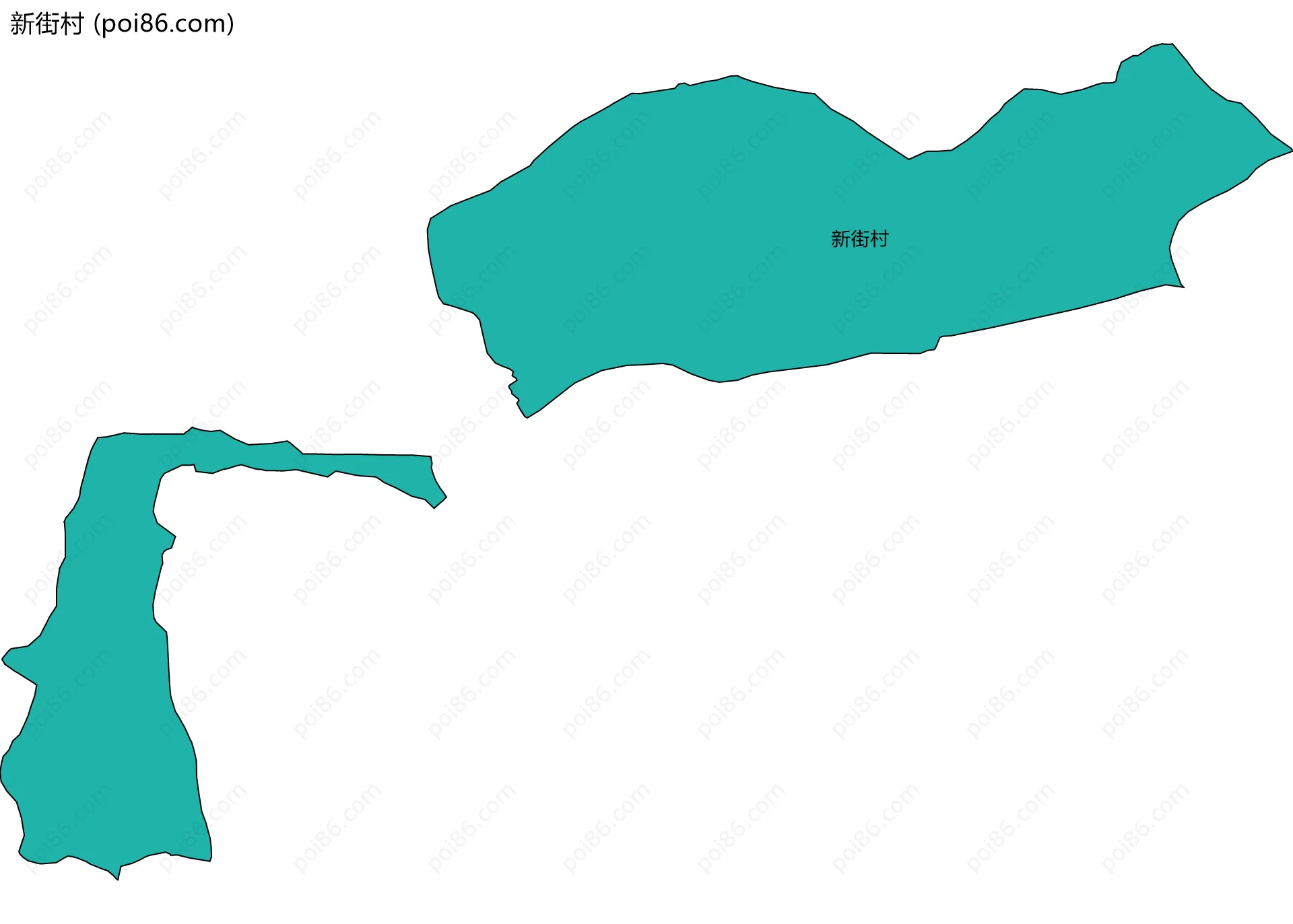 新街村边界地图