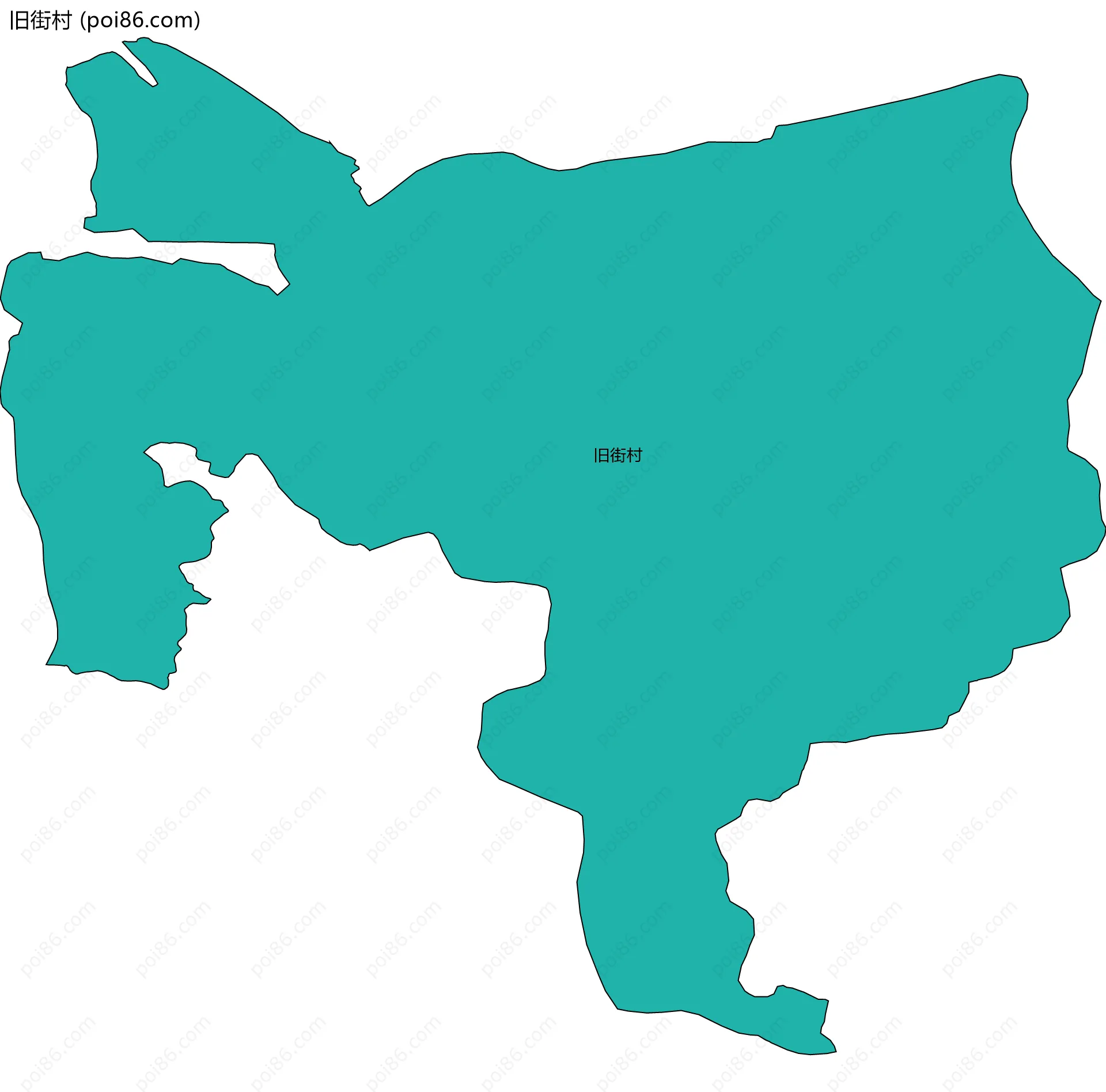 旧街村边界地图