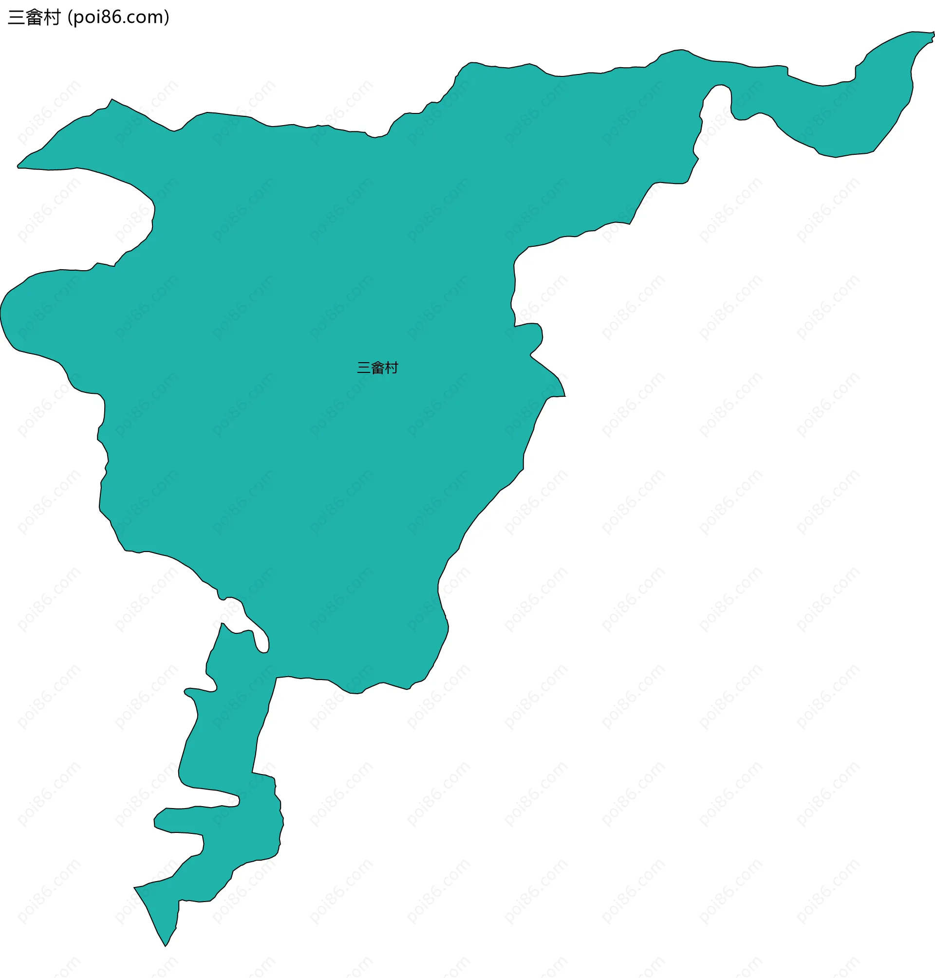 三畲村边界地图