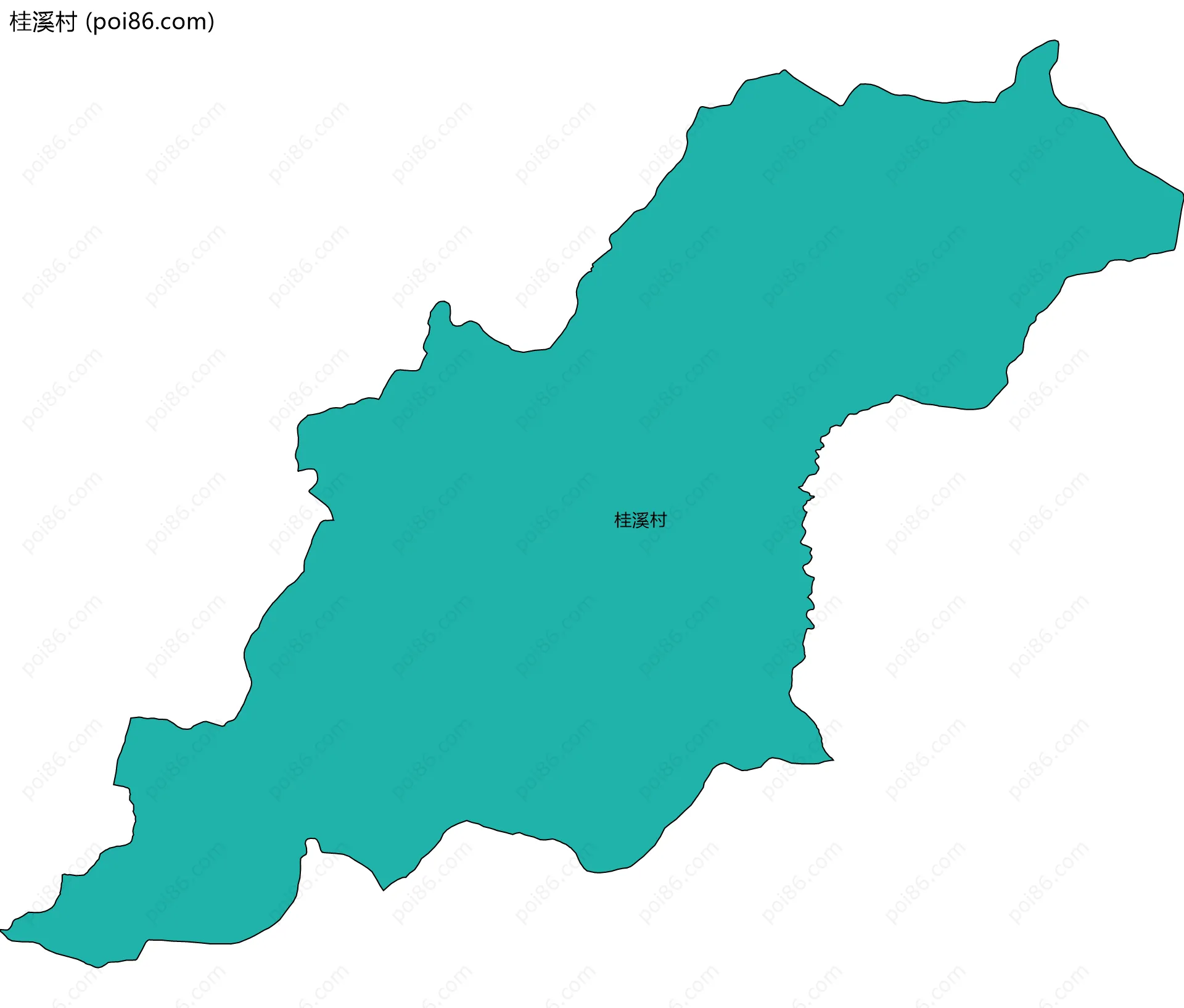 桂溪村边界地图