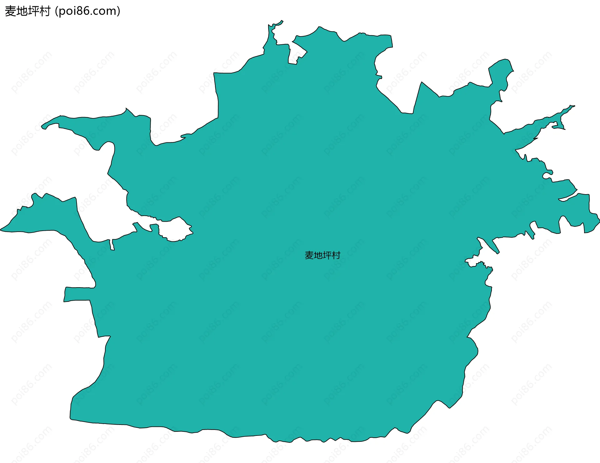 麦地坪村边界地图