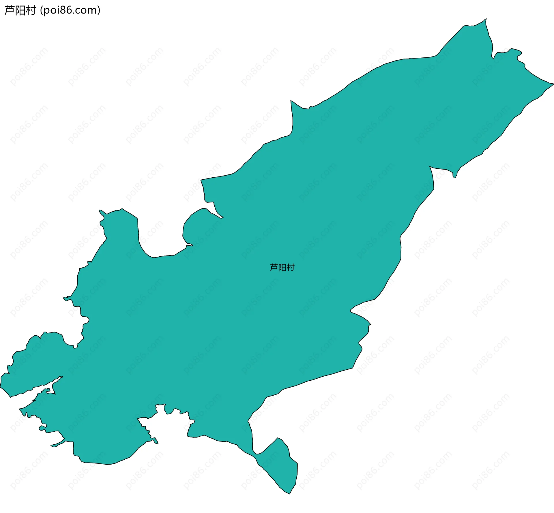 芦阳村边界地图