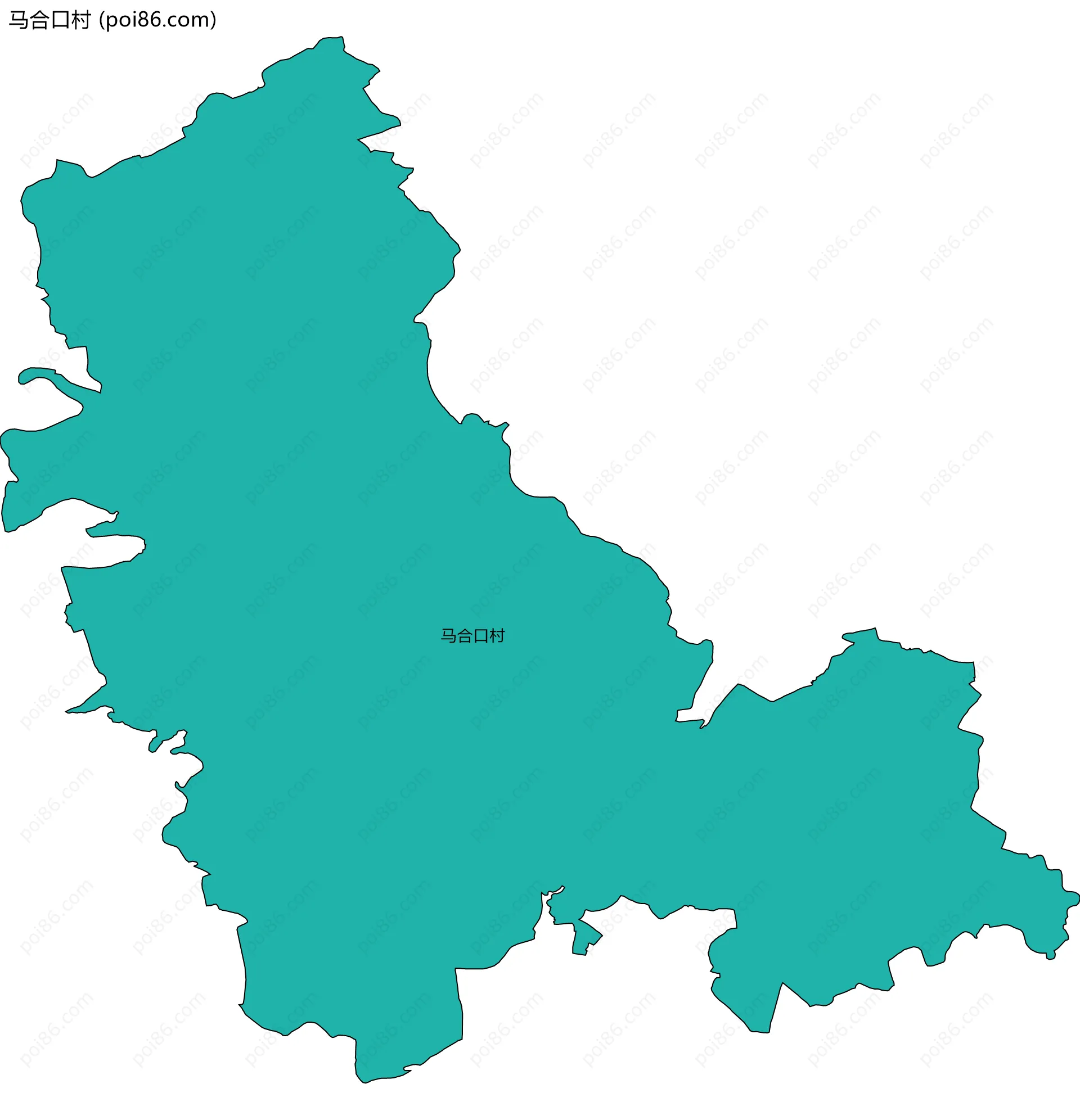 马合口村边界地图