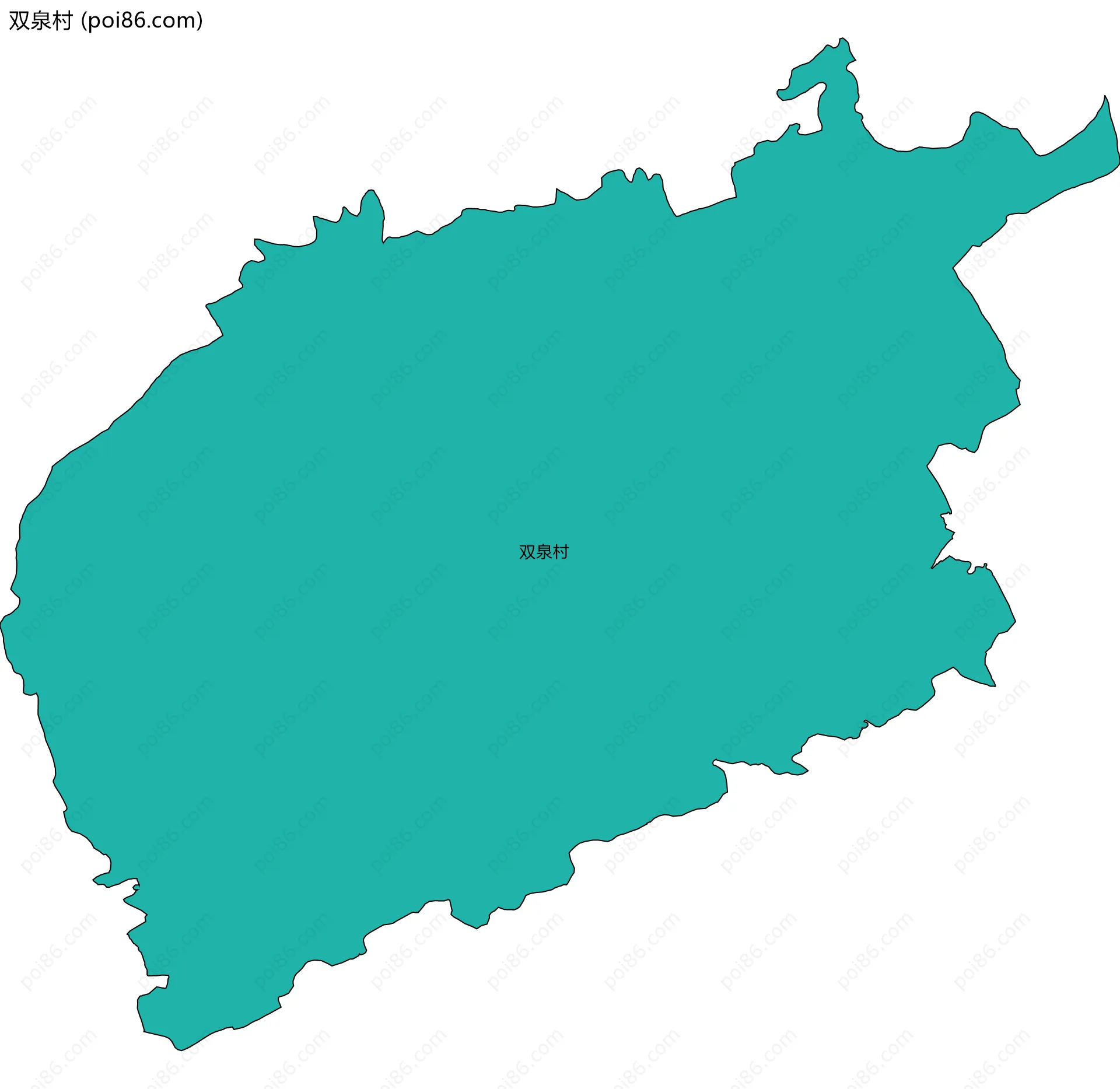 双泉村边界地图