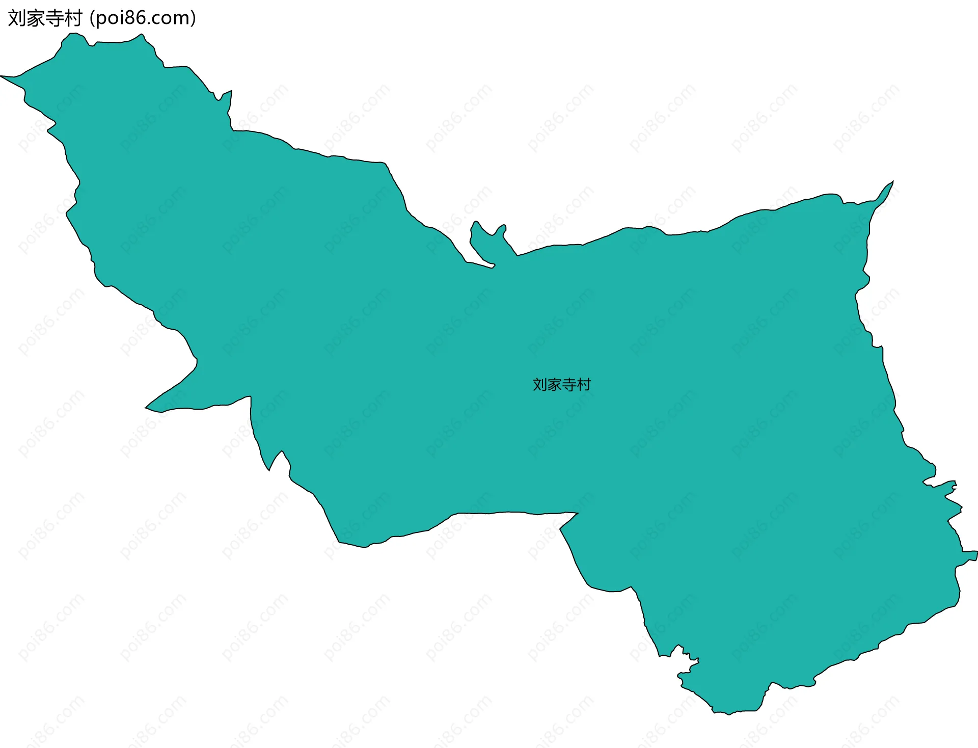 刘家寺村边界地图