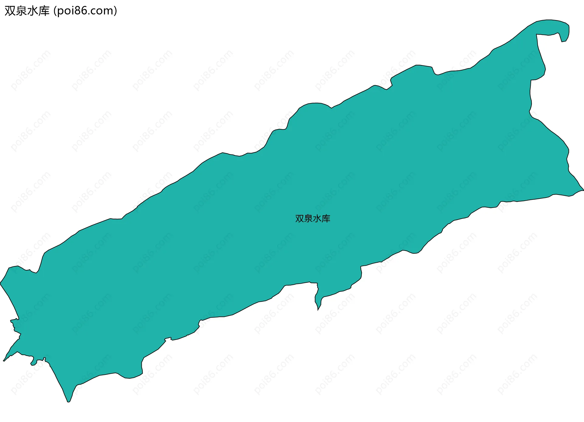 双泉水库边界地图