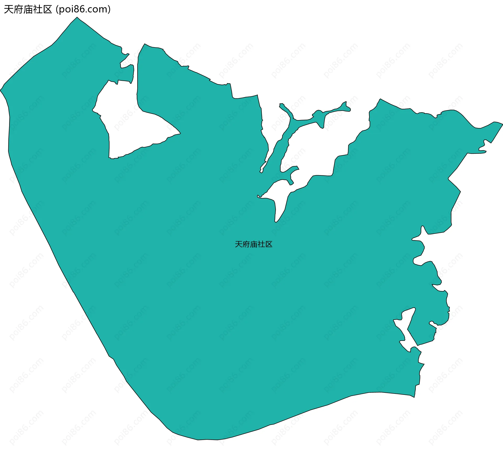 天府庙社区边界地图