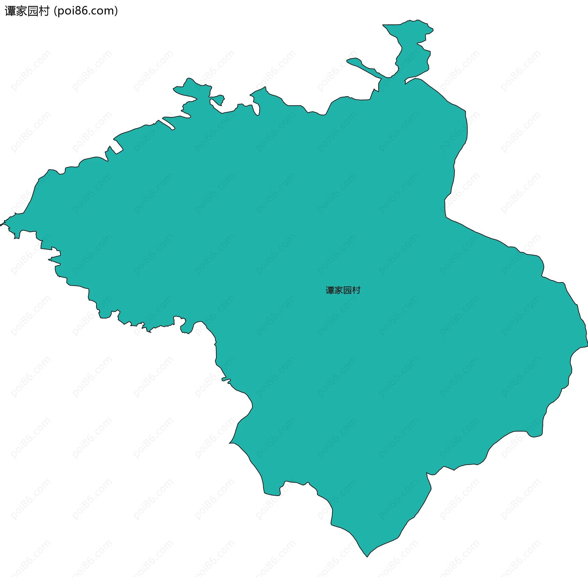 谭家园村边界地图
