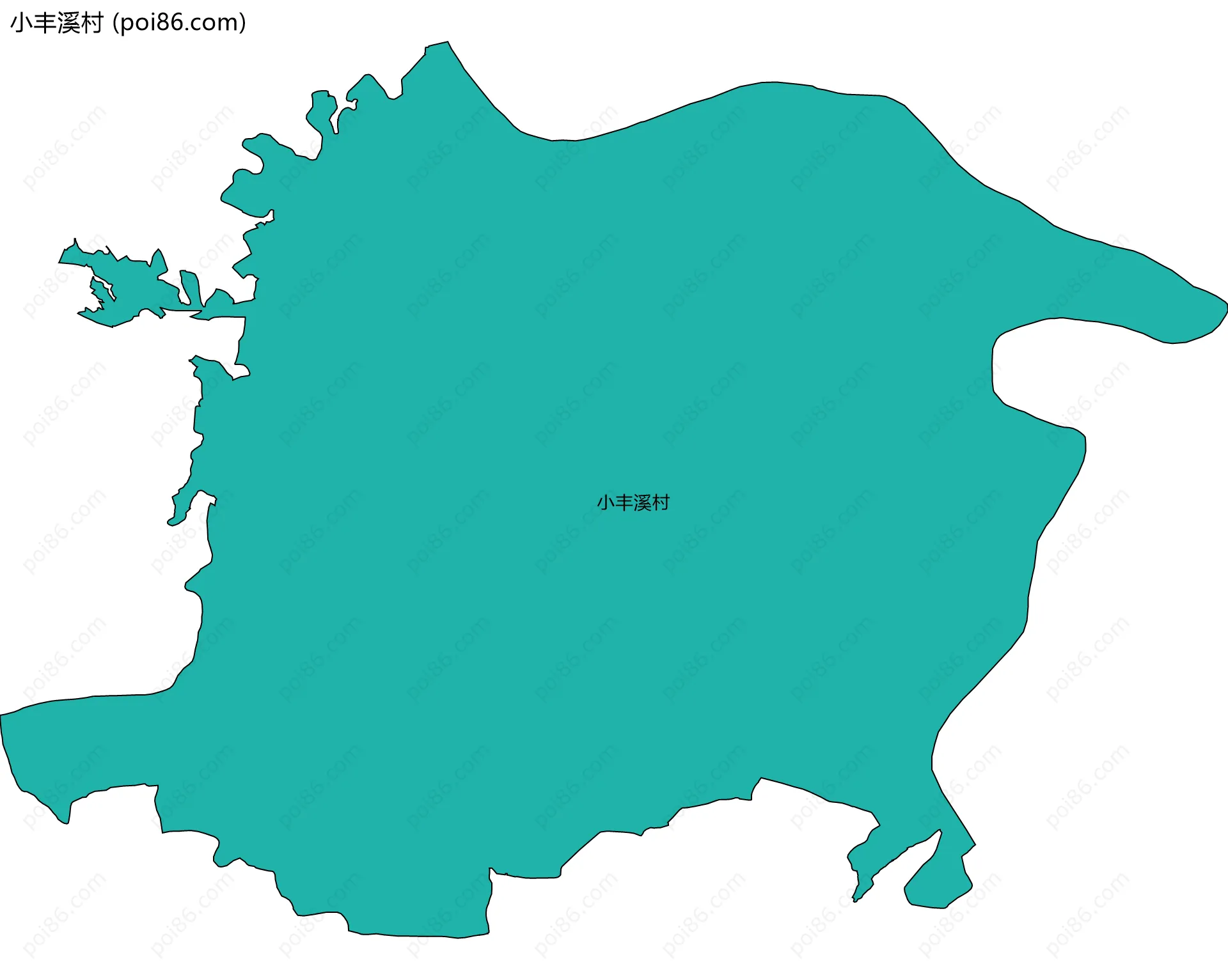 小丰溪村边界地图