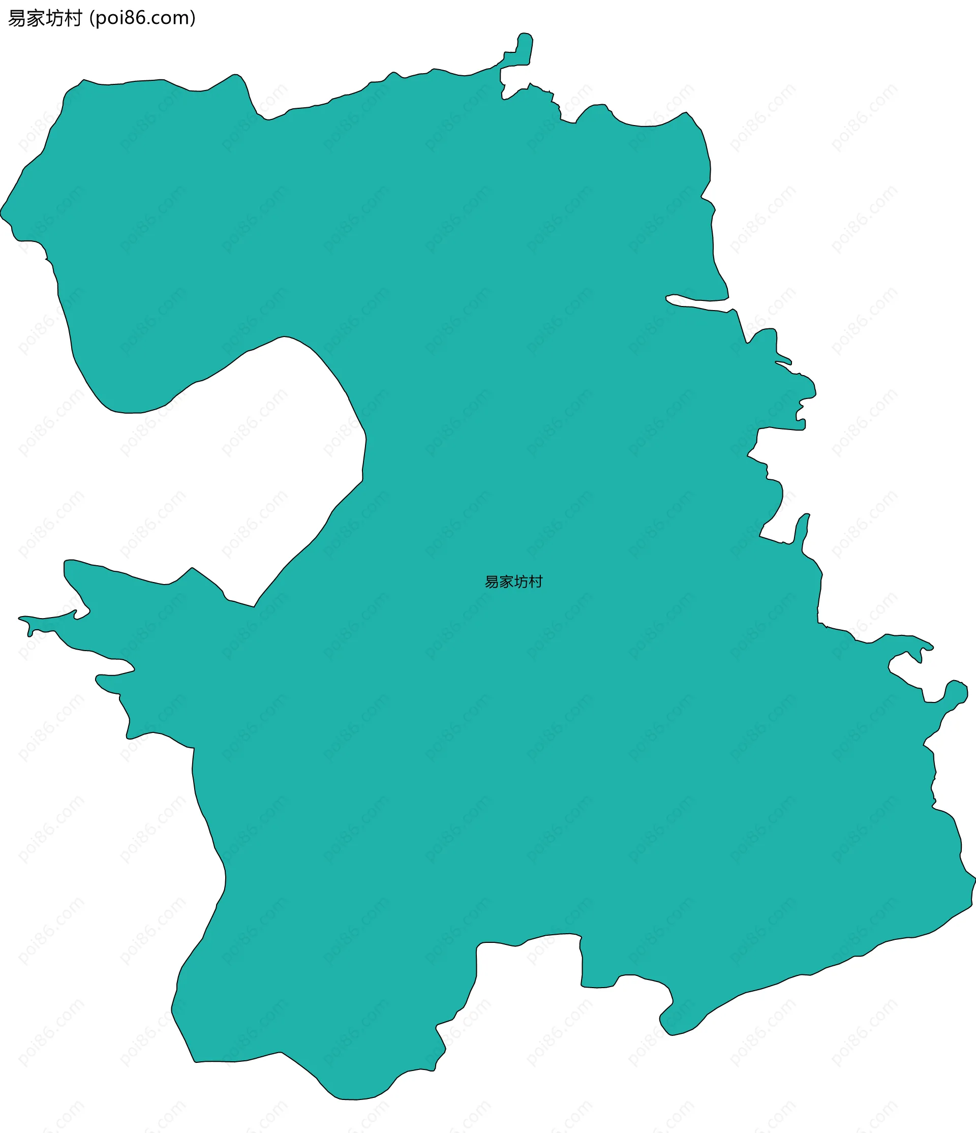 易家坊村边界地图