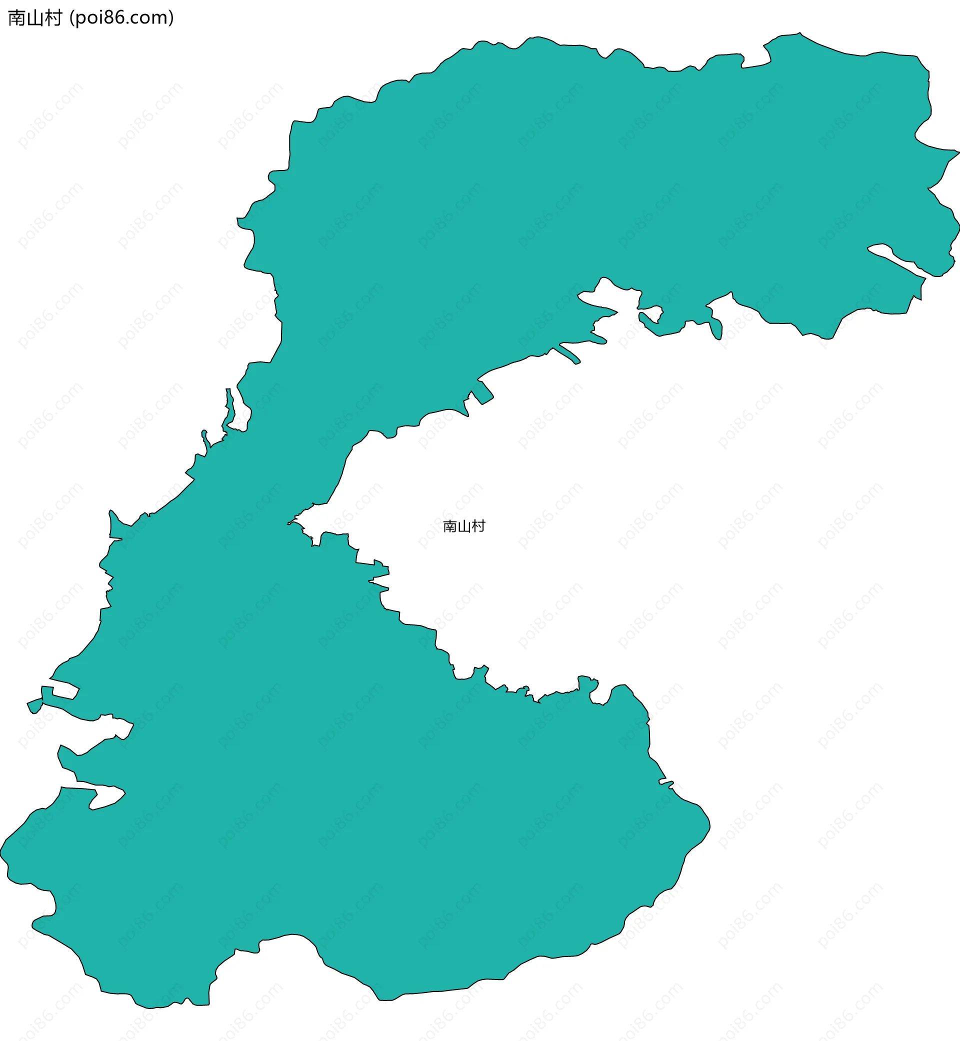 南山村边界地图