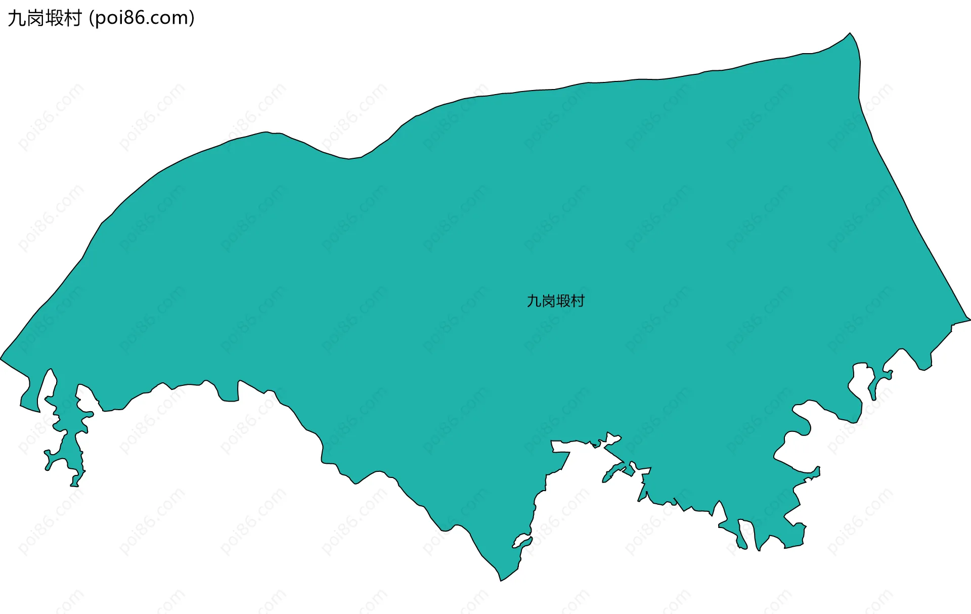 九岗塅村边界地图