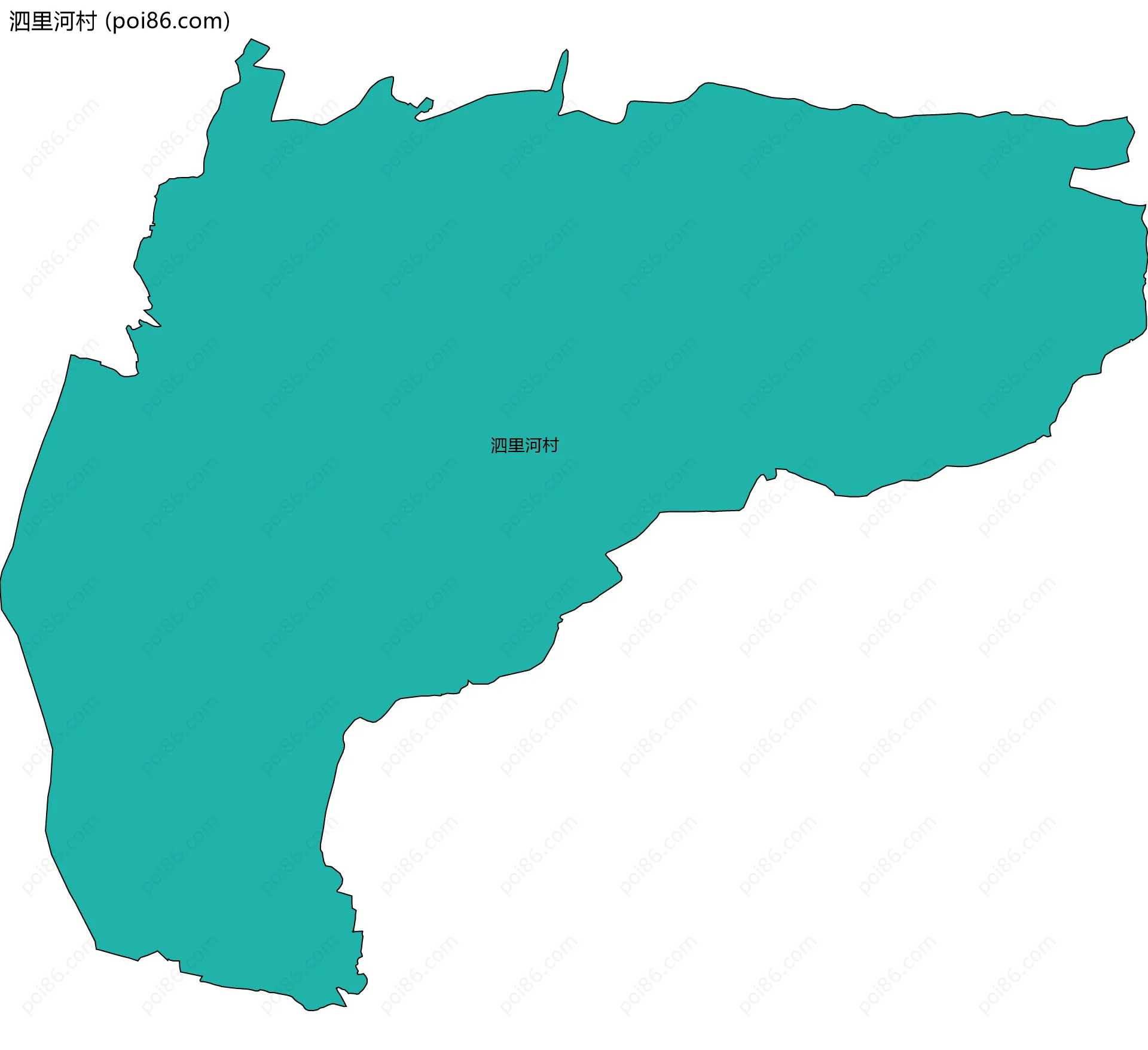 泗里河村边界地图