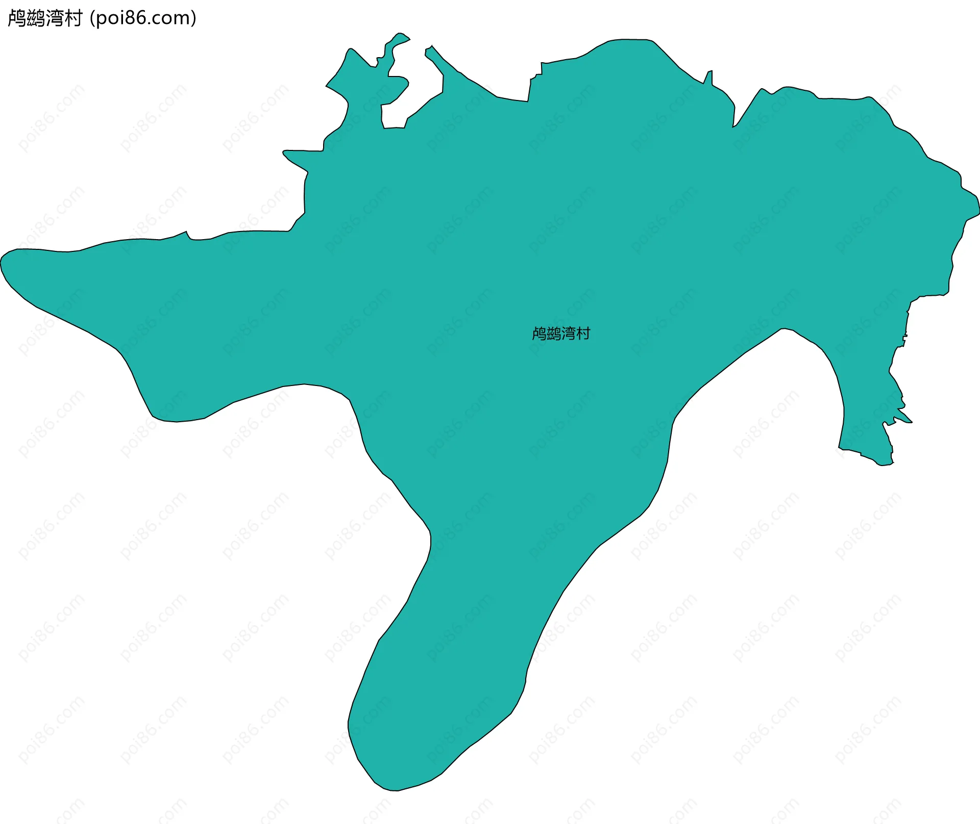 鸬鹚湾村边界地图