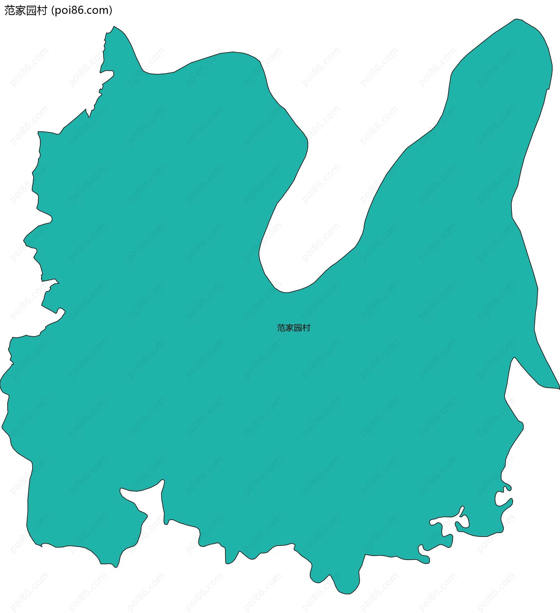 范家园村边界地图