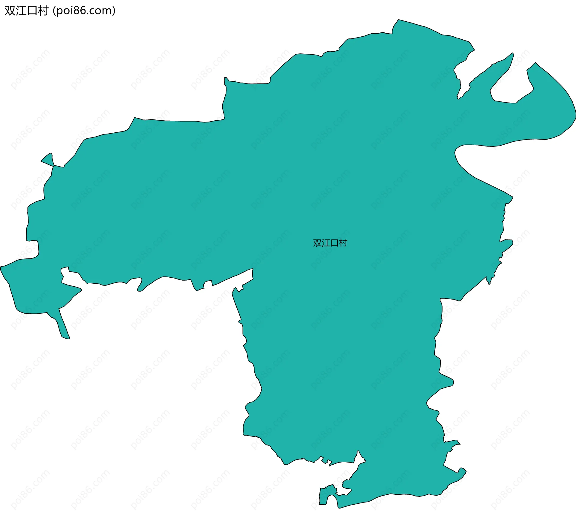 双江口村边界地图