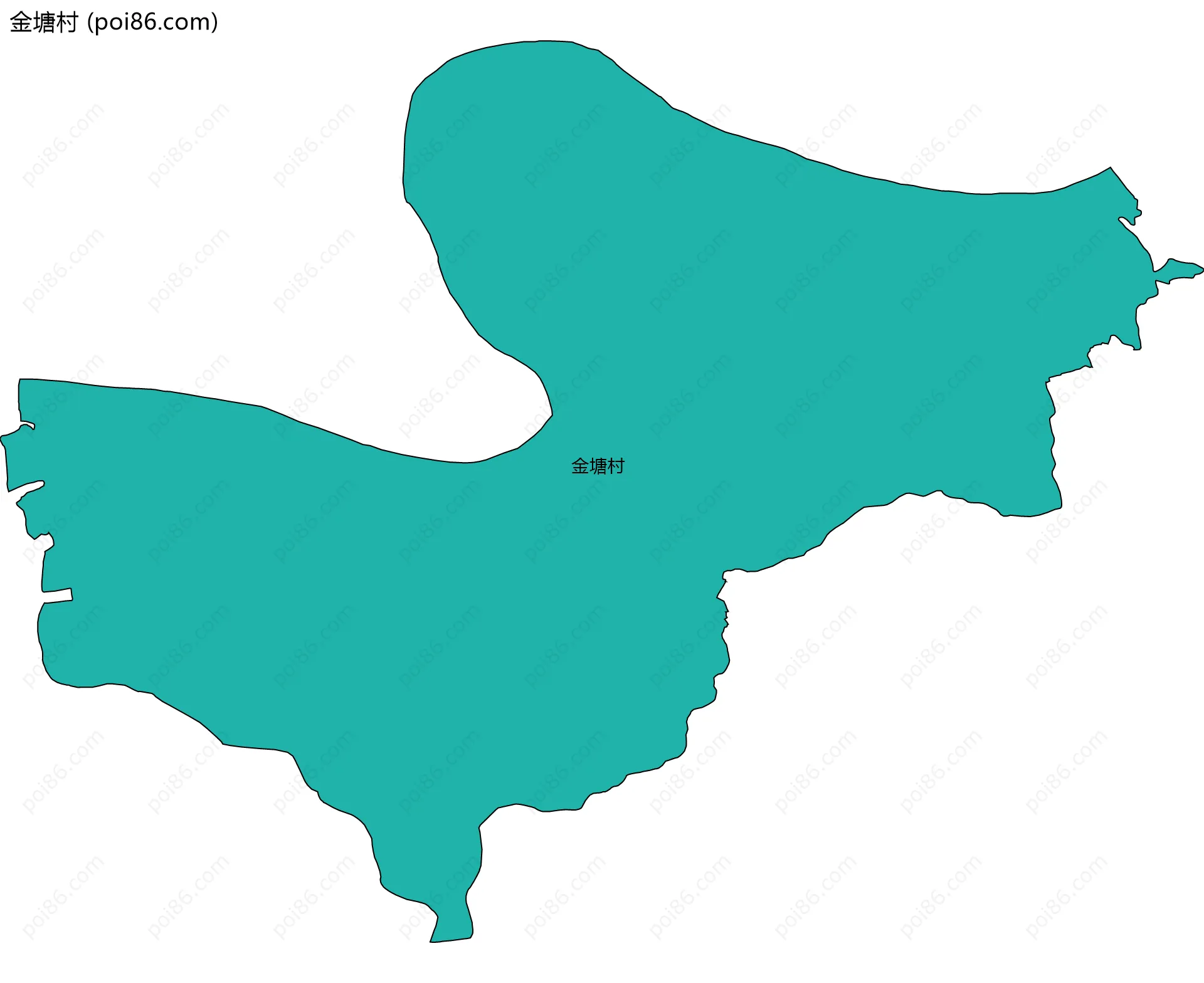 金塘村边界地图