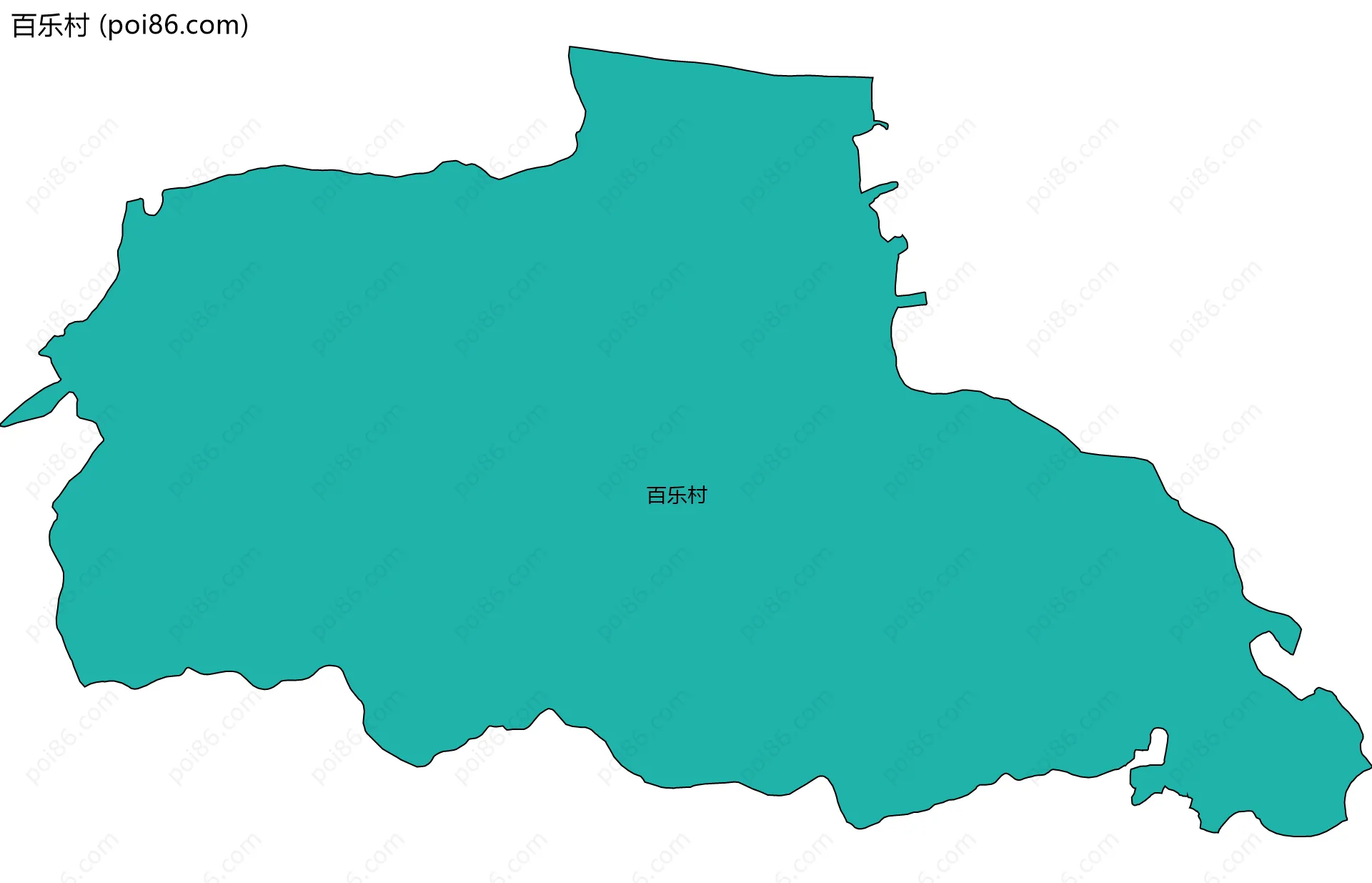 百乐村边界地图