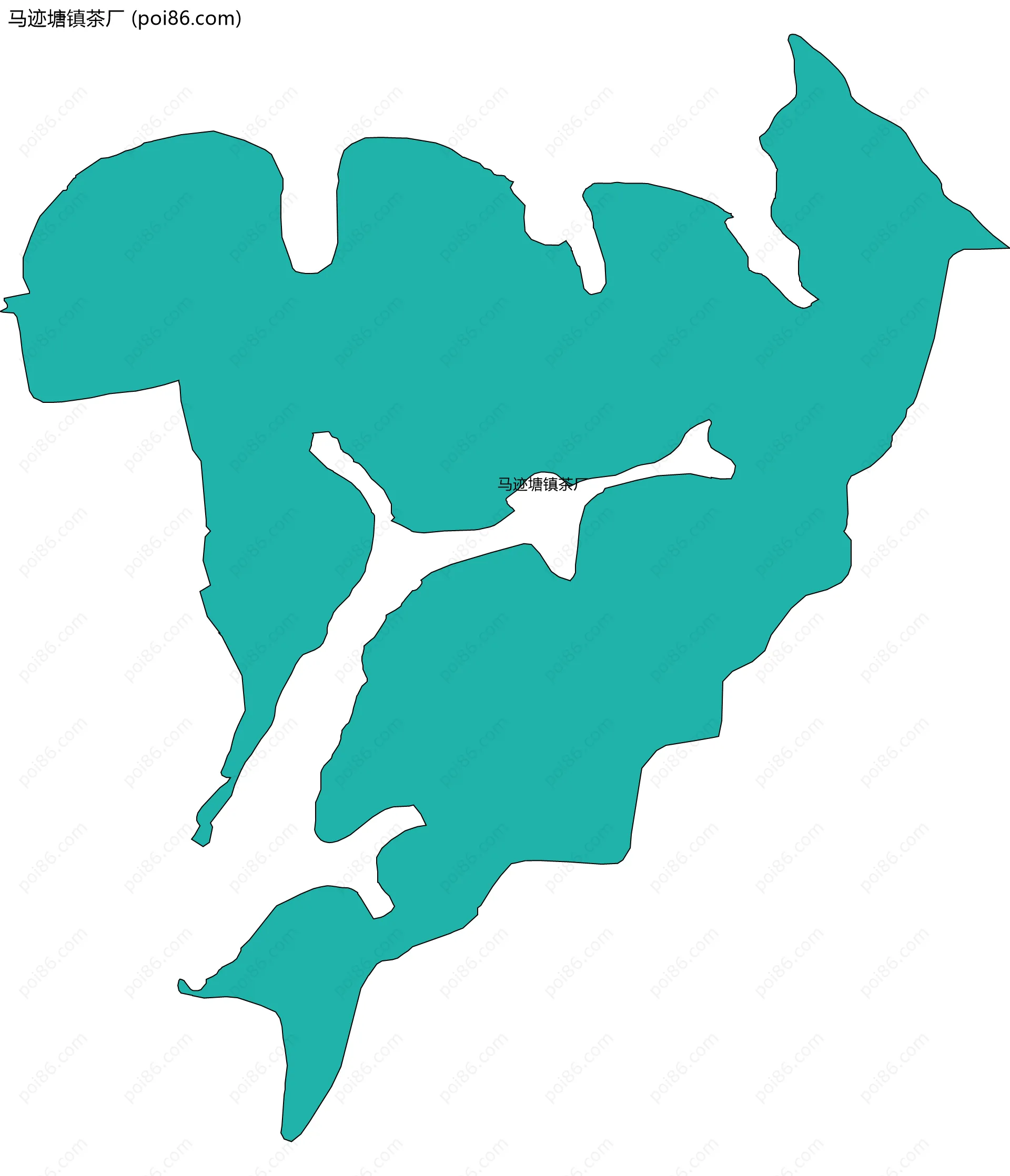 马迹塘镇茶厂边界地图