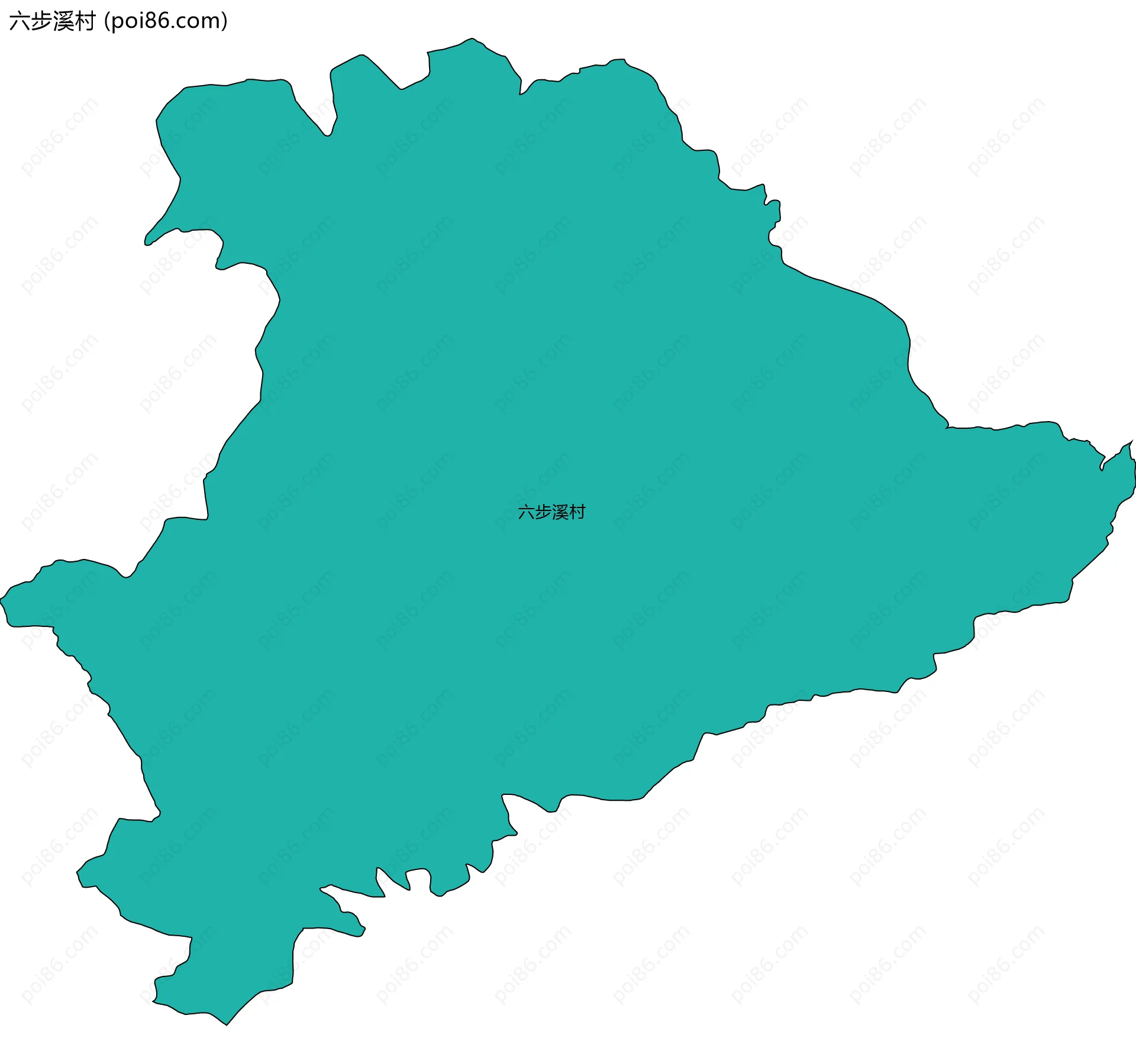 六步溪村边界地图