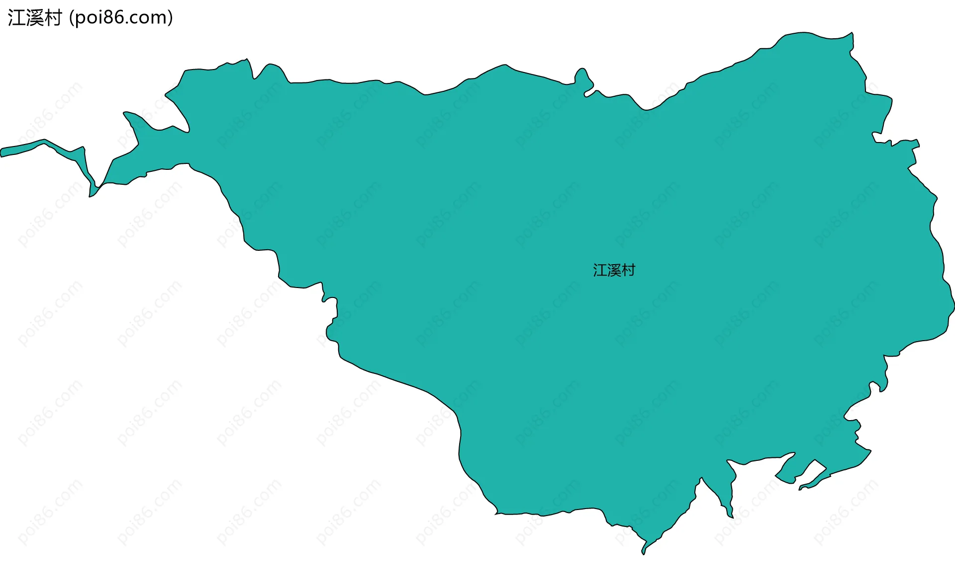 江溪村边界地图