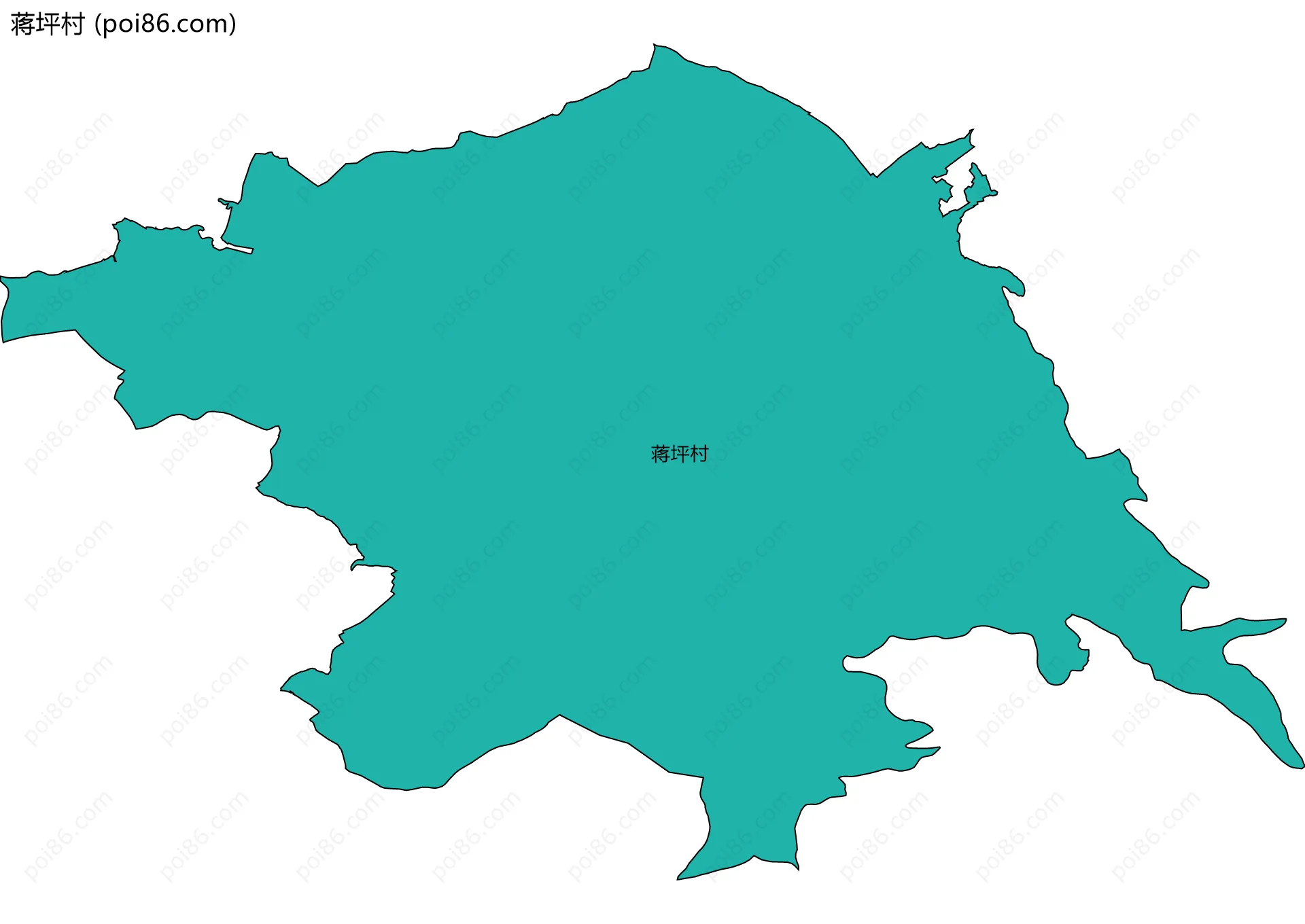 蒋坪村边界地图