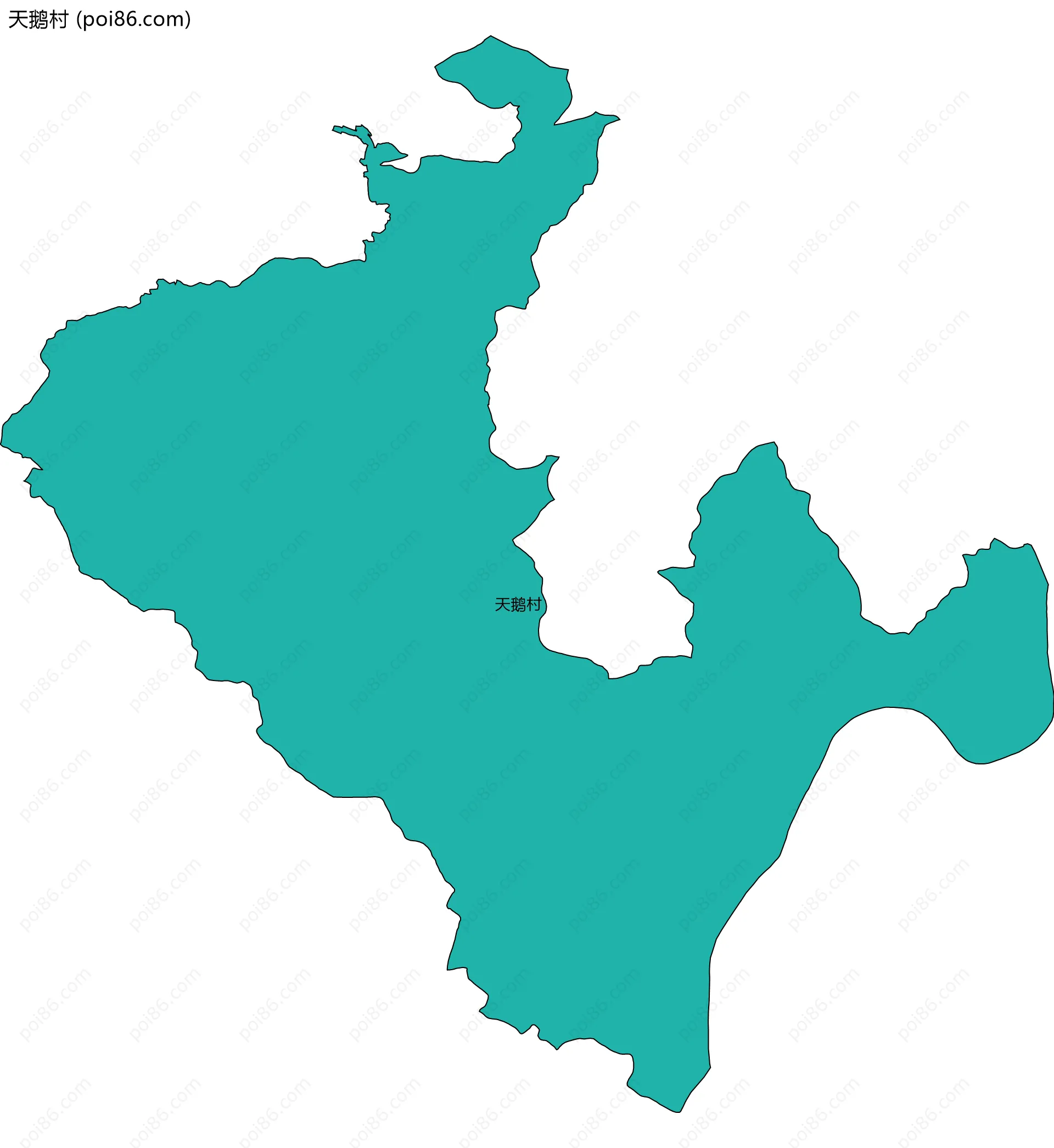 天鹅村边界地图