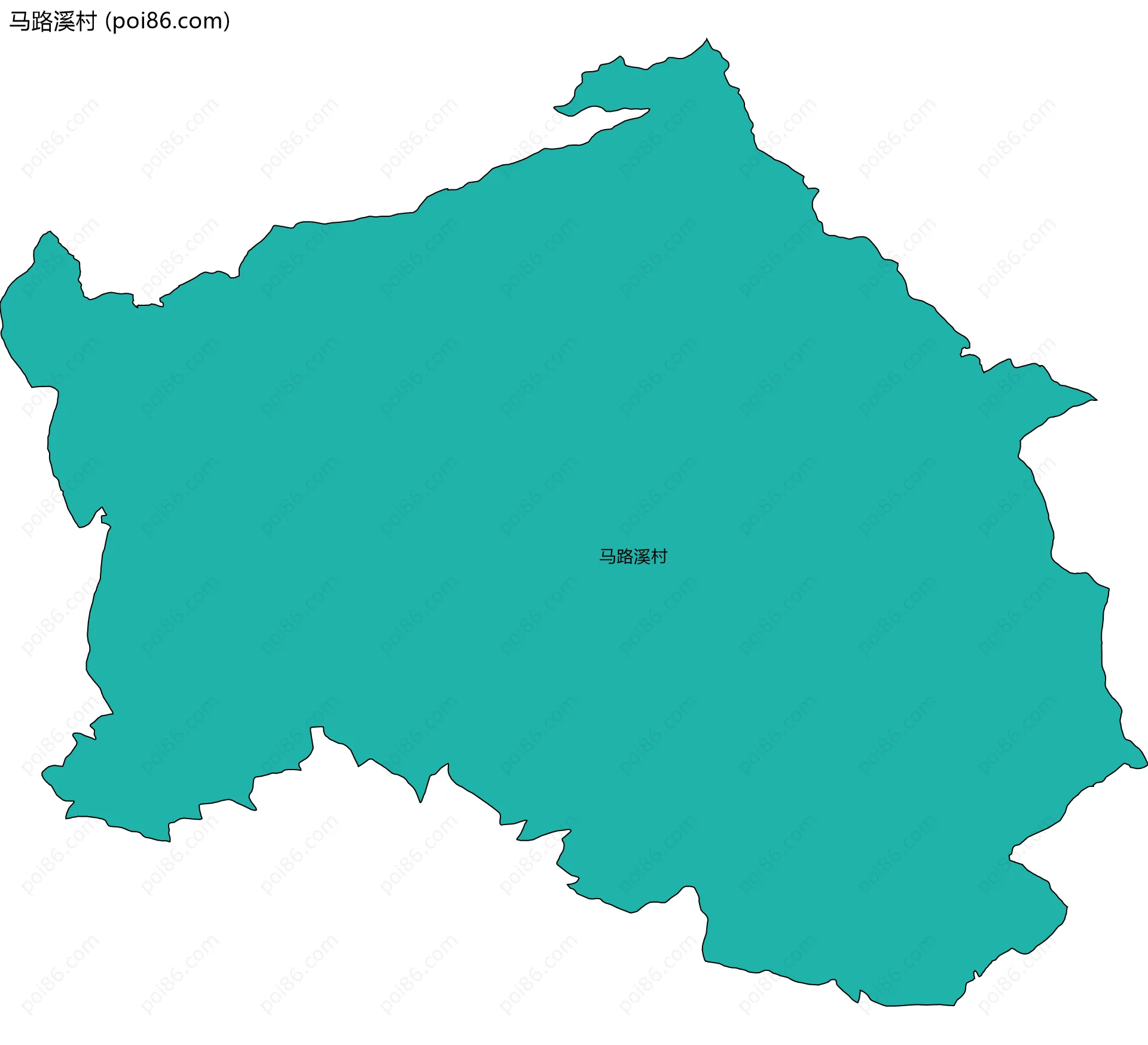 马路溪村边界地图