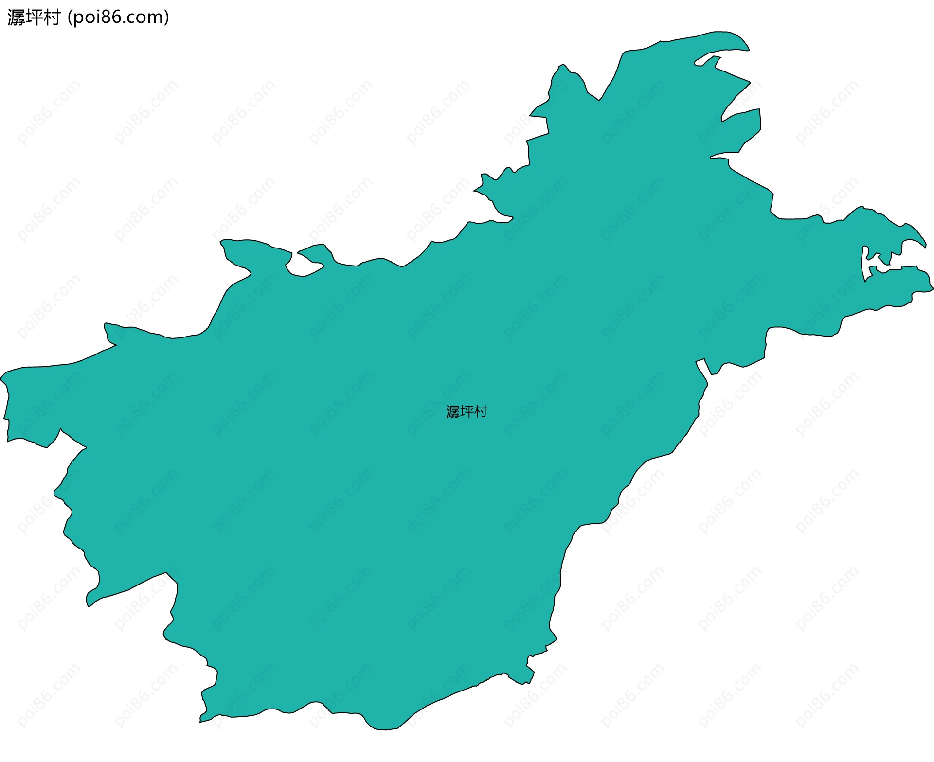 潺坪村边界地图