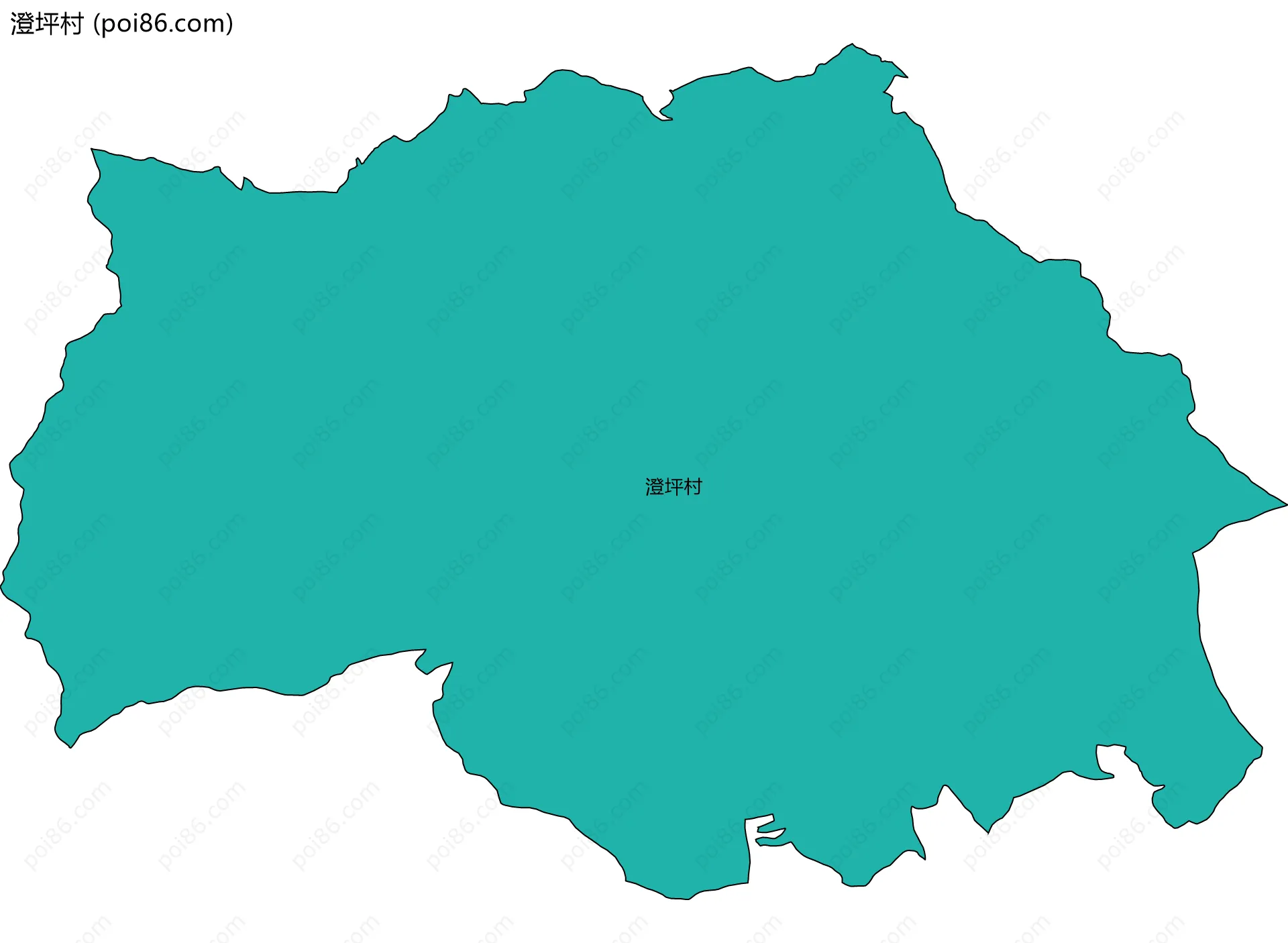 澄坪村边界地图
