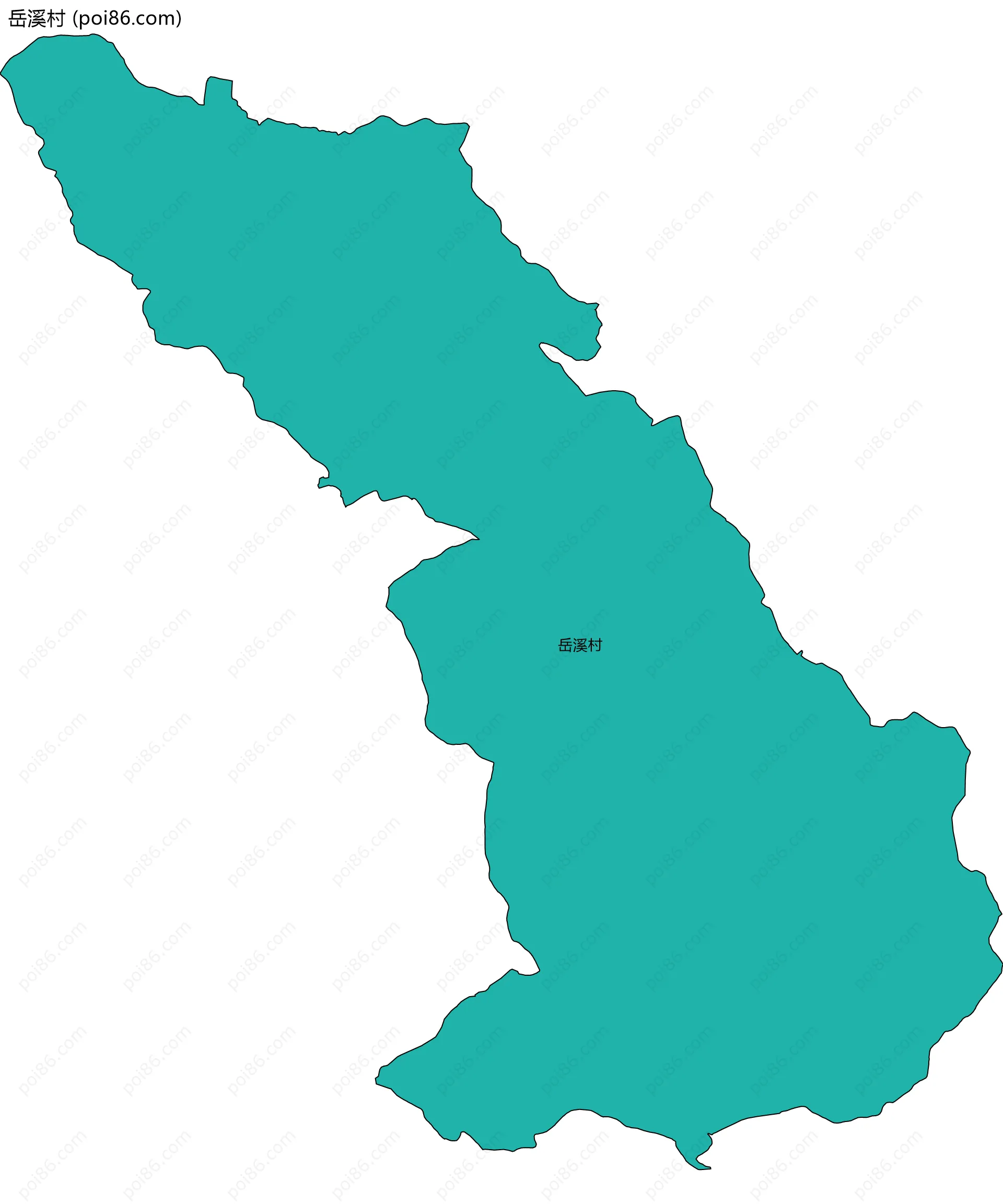 岳溪村边界地图