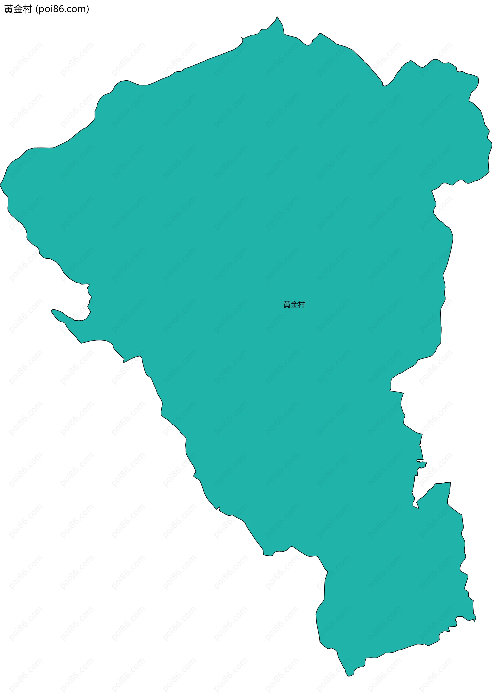 黄金村边界地图