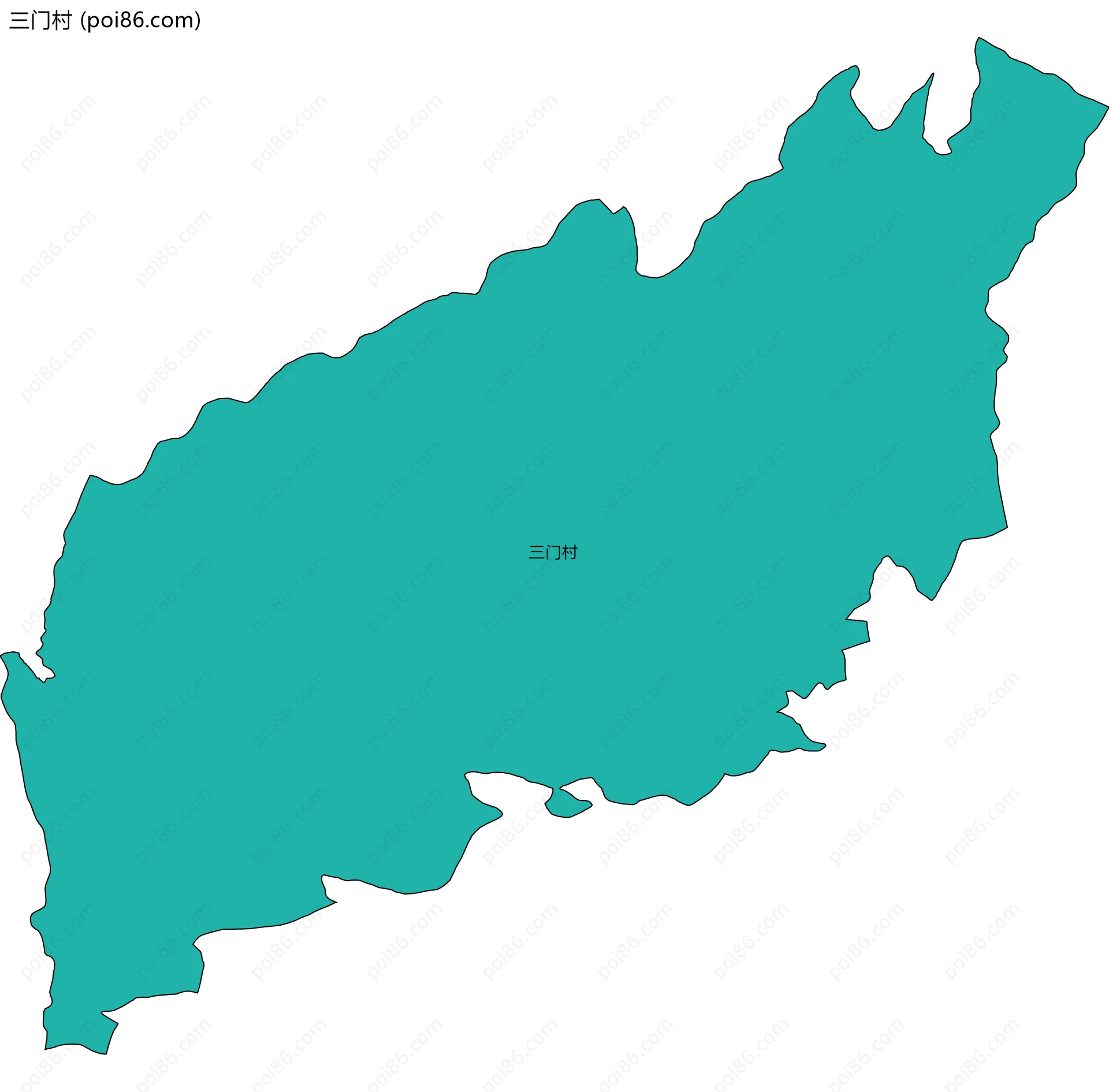 三门村边界地图