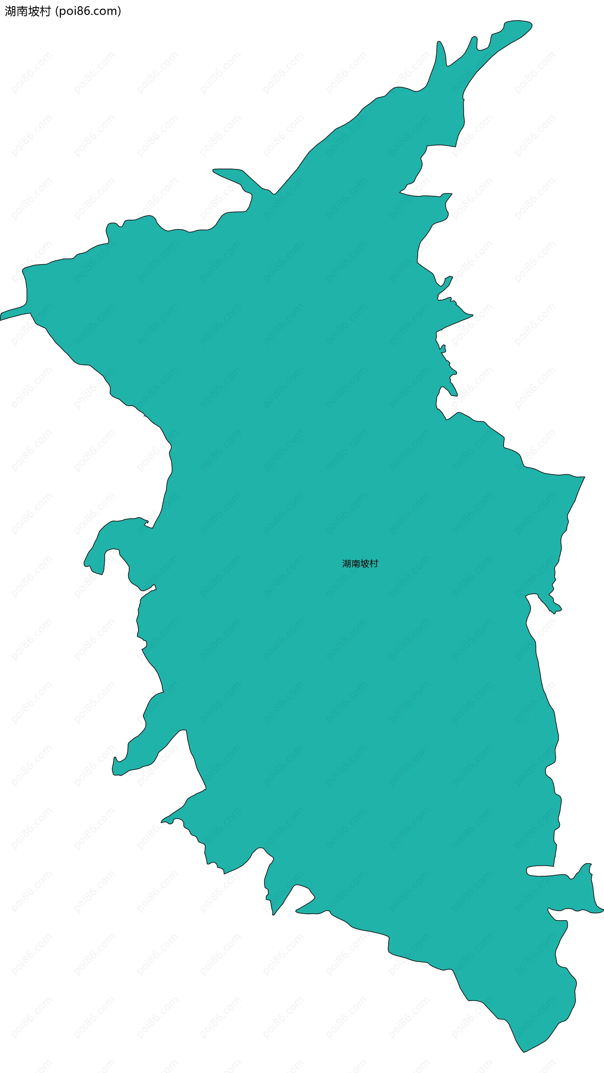 湖南坡村边界地图