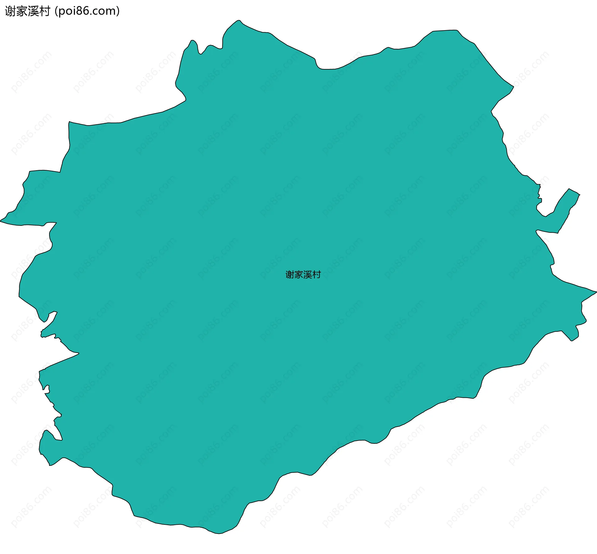 谢家溪村边界地图