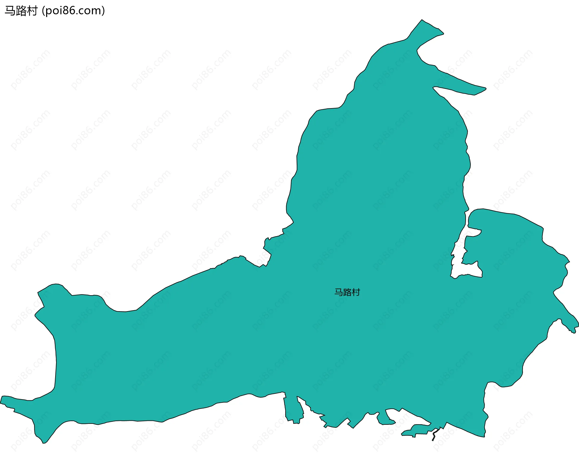 马路村边界地图