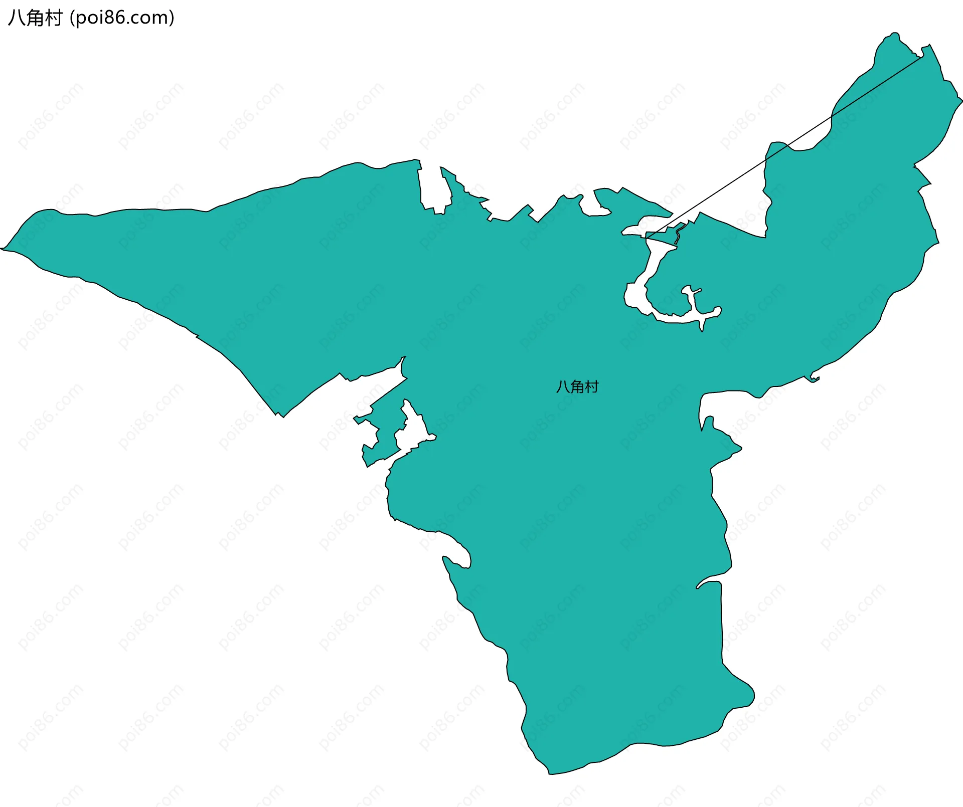 八角村边界地图