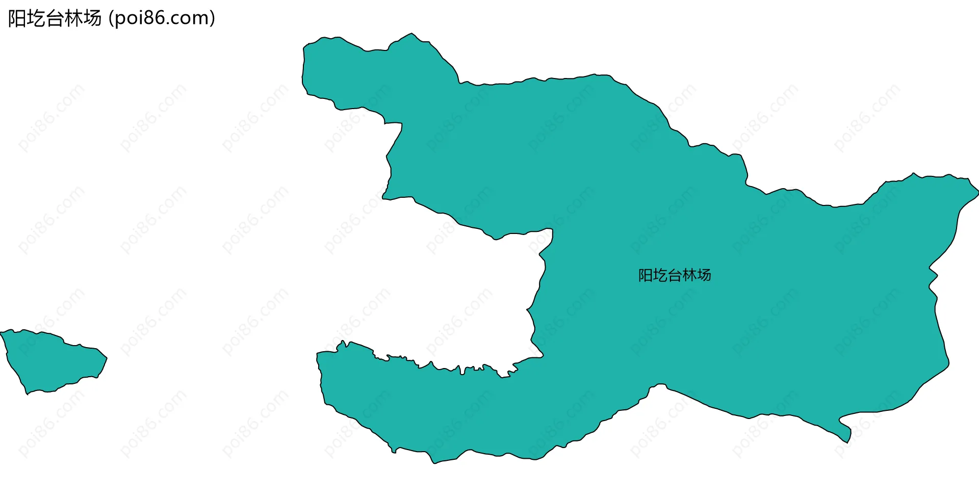 阳圪台林场边界地图