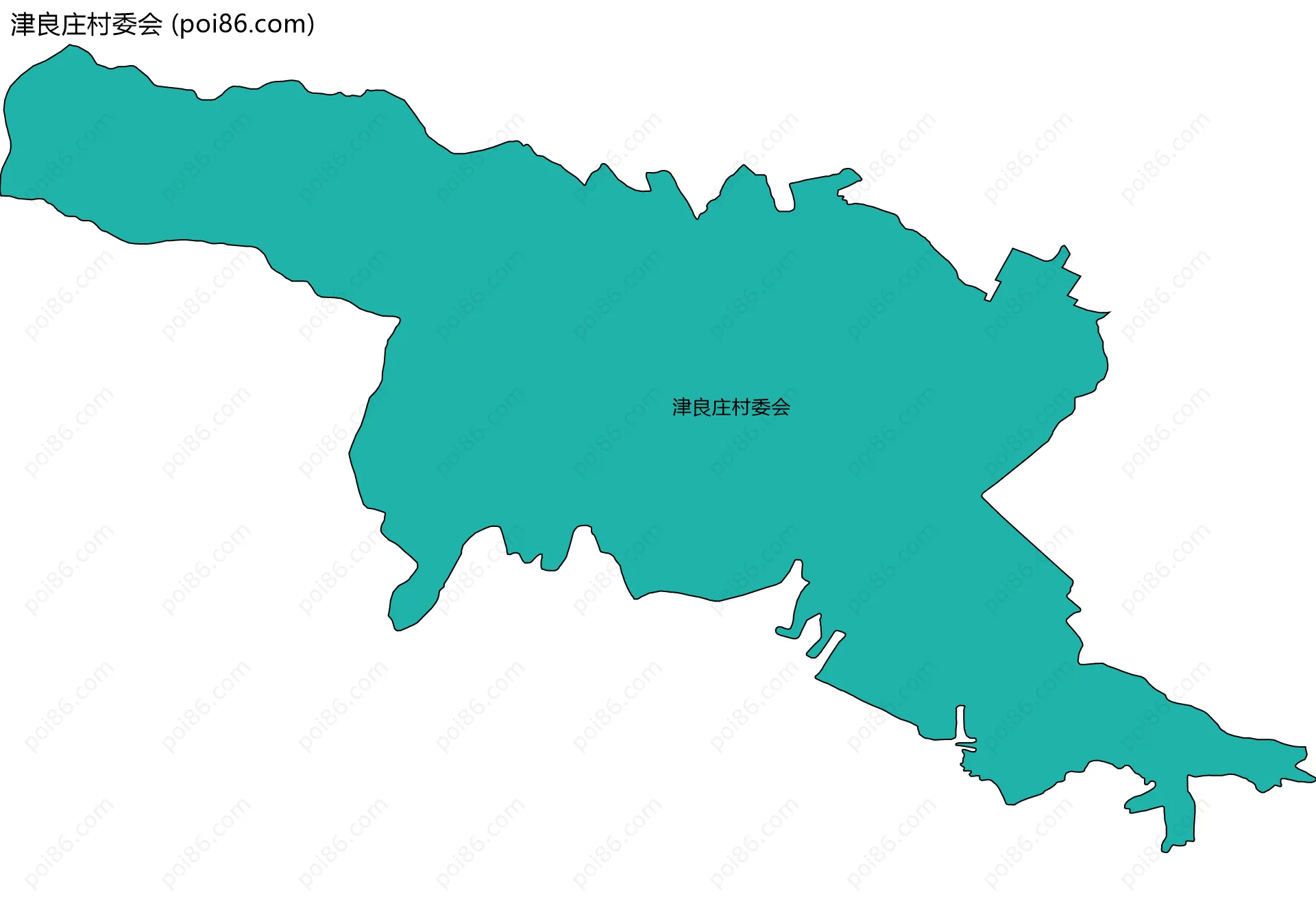津良庄村委会边界地图