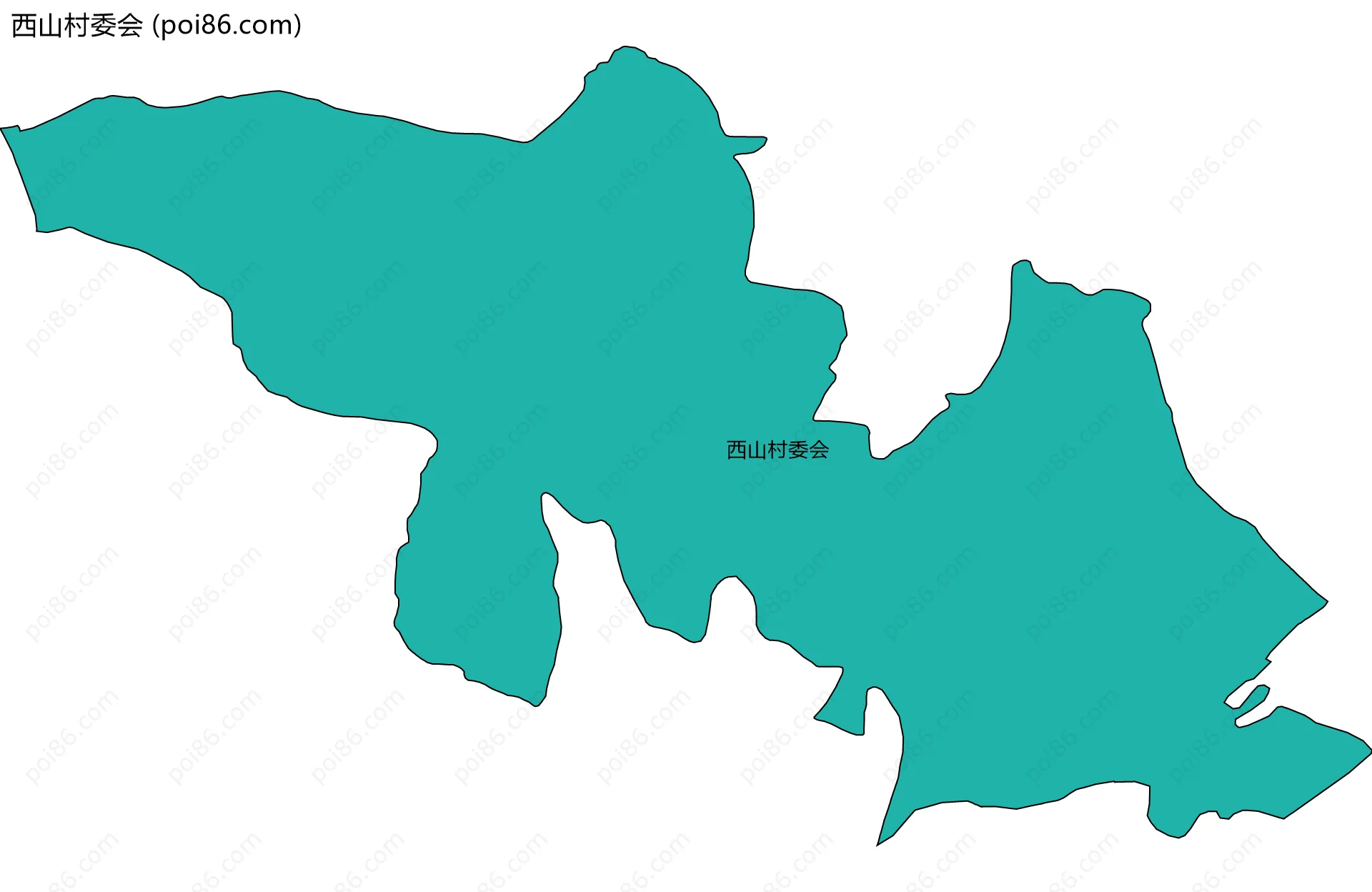 西山村委会边界地图