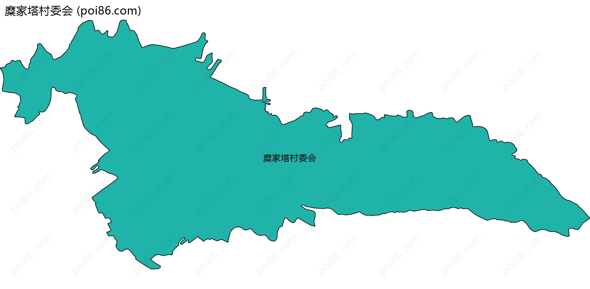 糜家塔村委会边界地图