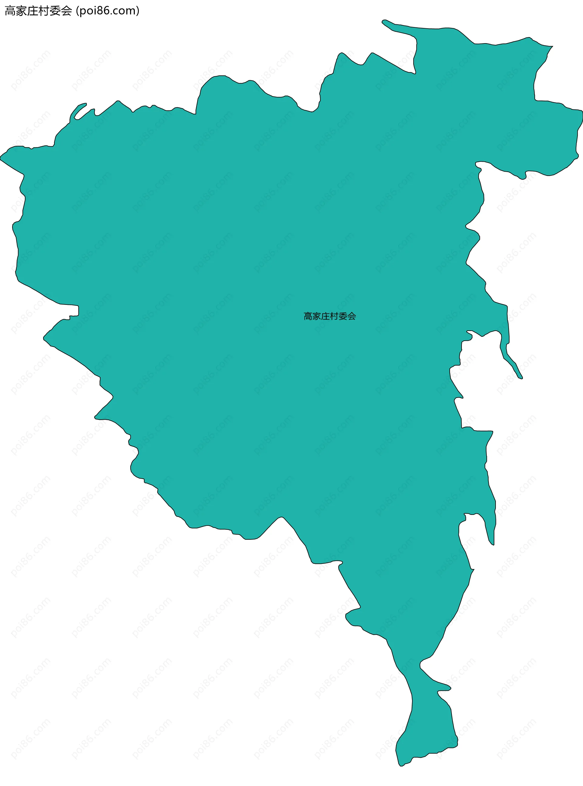 高家庄村委会边界地图