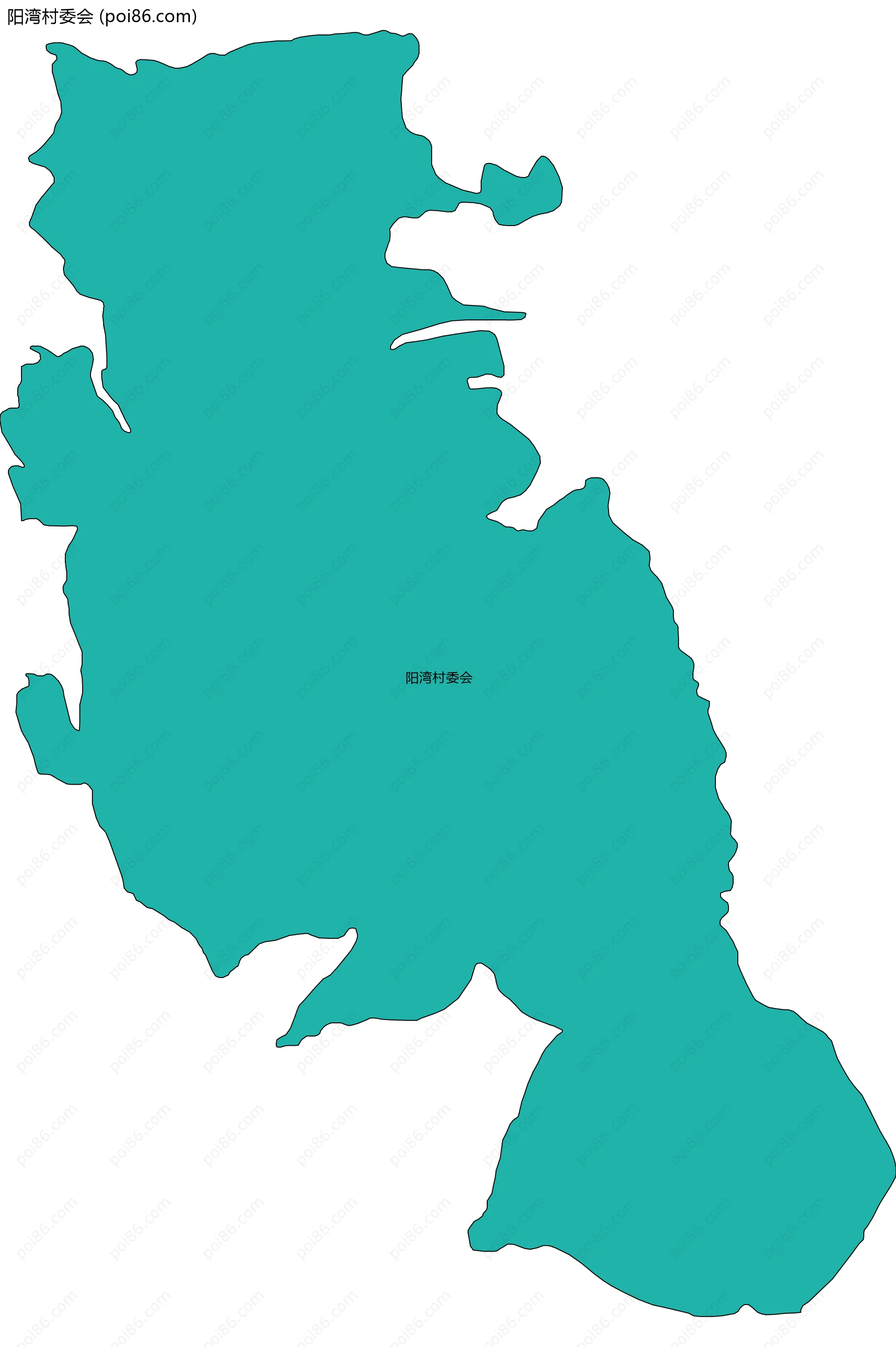 阳湾村委会边界地图